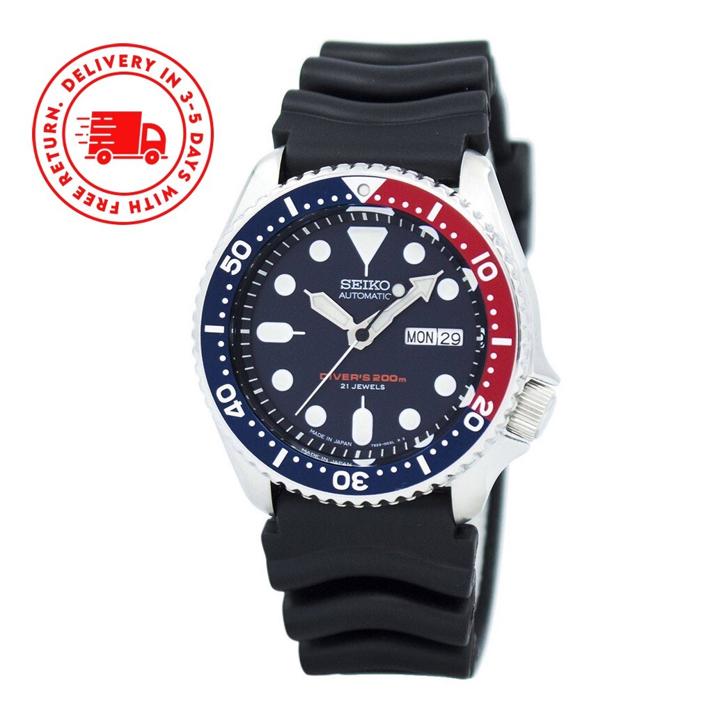 Seiko Sports Automatic Diver’s Blue Dial Rubber SKX009J1 Men’s Watch Case 42mm
