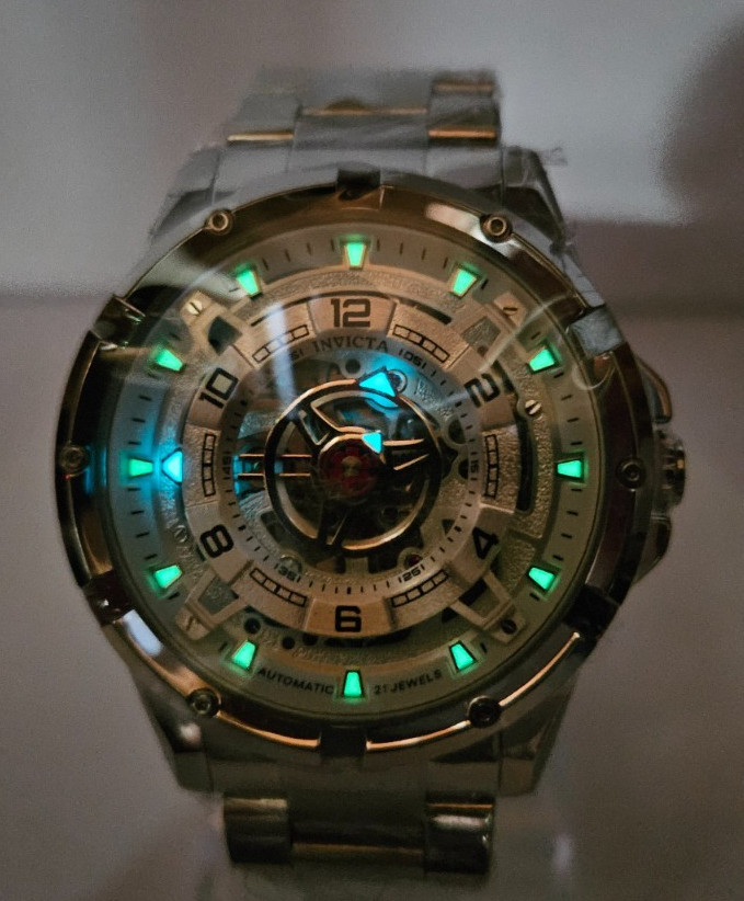 Invicta Racing Interpoint Men’s Automatic Watch 43.5mm, Steel/Steel (70080)