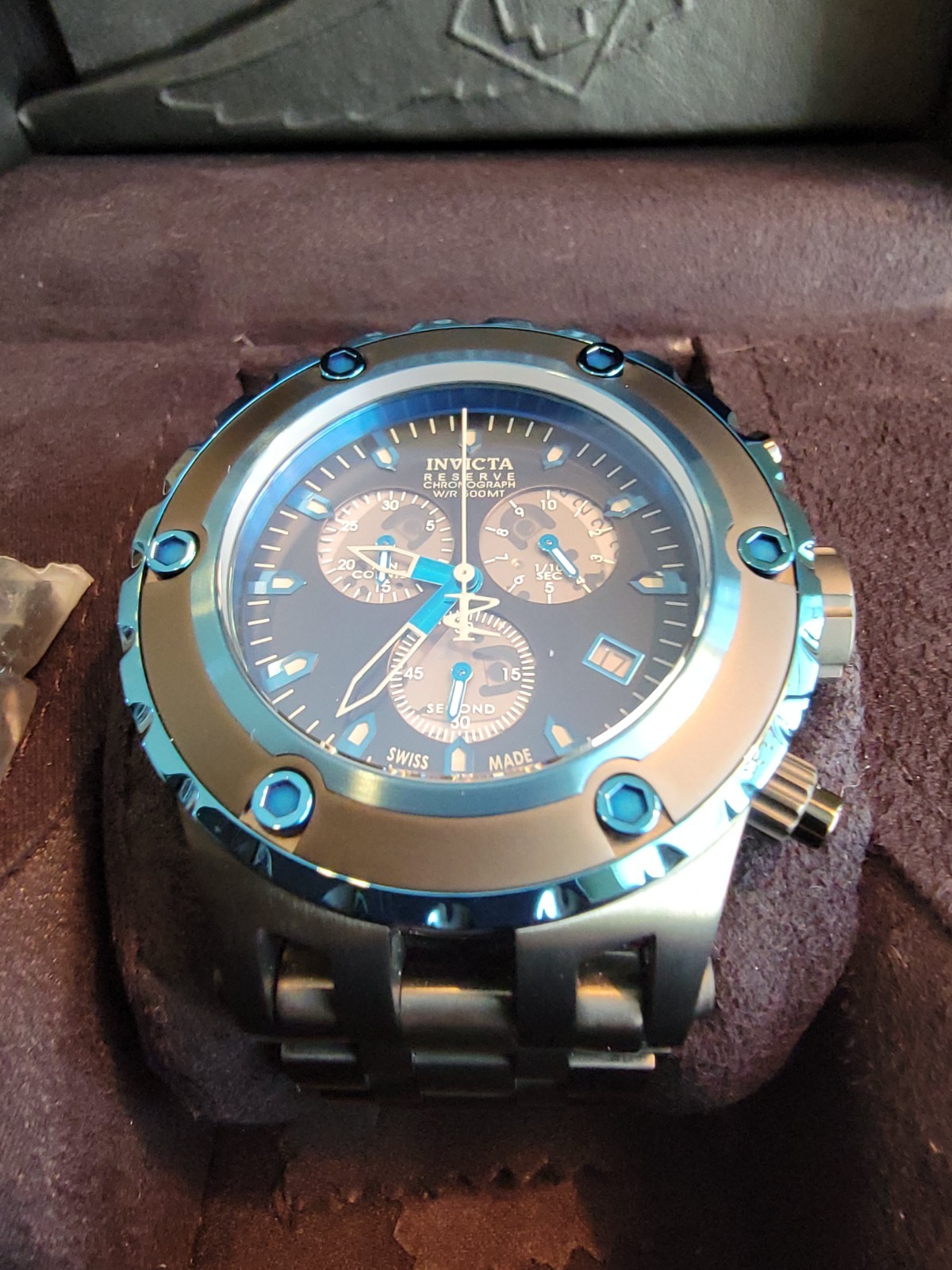 Invicta Reserve Collection Subaqua Model #15096 Swiss Made Flame Fusion Crystal