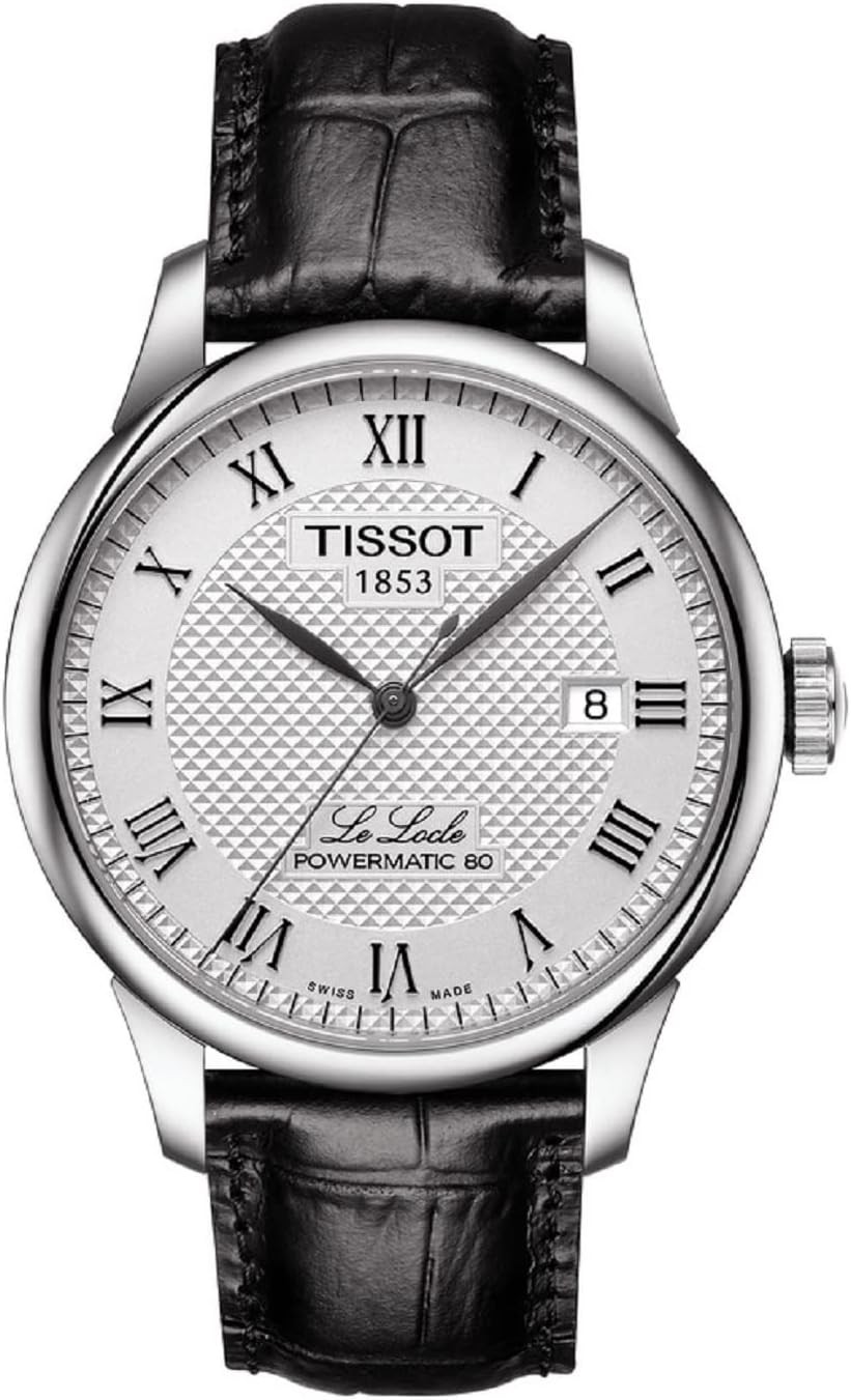 New Tissot T0064071603300 80 Mens Watch Silver Dial Leather Japan