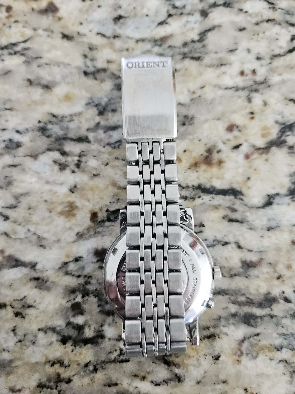 Orient 3 stars Automatic Day-Date Blue Dial Stainless Steel Watch