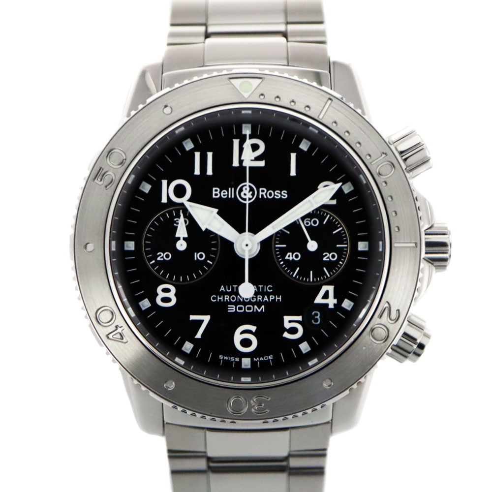 Bell and Ross Chronograph 500S Stainless Steel Diamond 42.0mm with Box #KNW2045