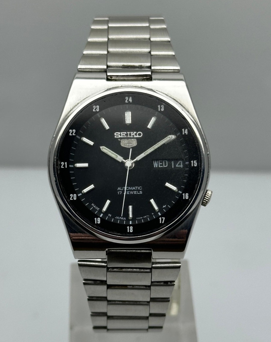 Seiko 5 Automatic 7009-3161 Railway Time Day/Date Vintage Men’s Wrist Watch