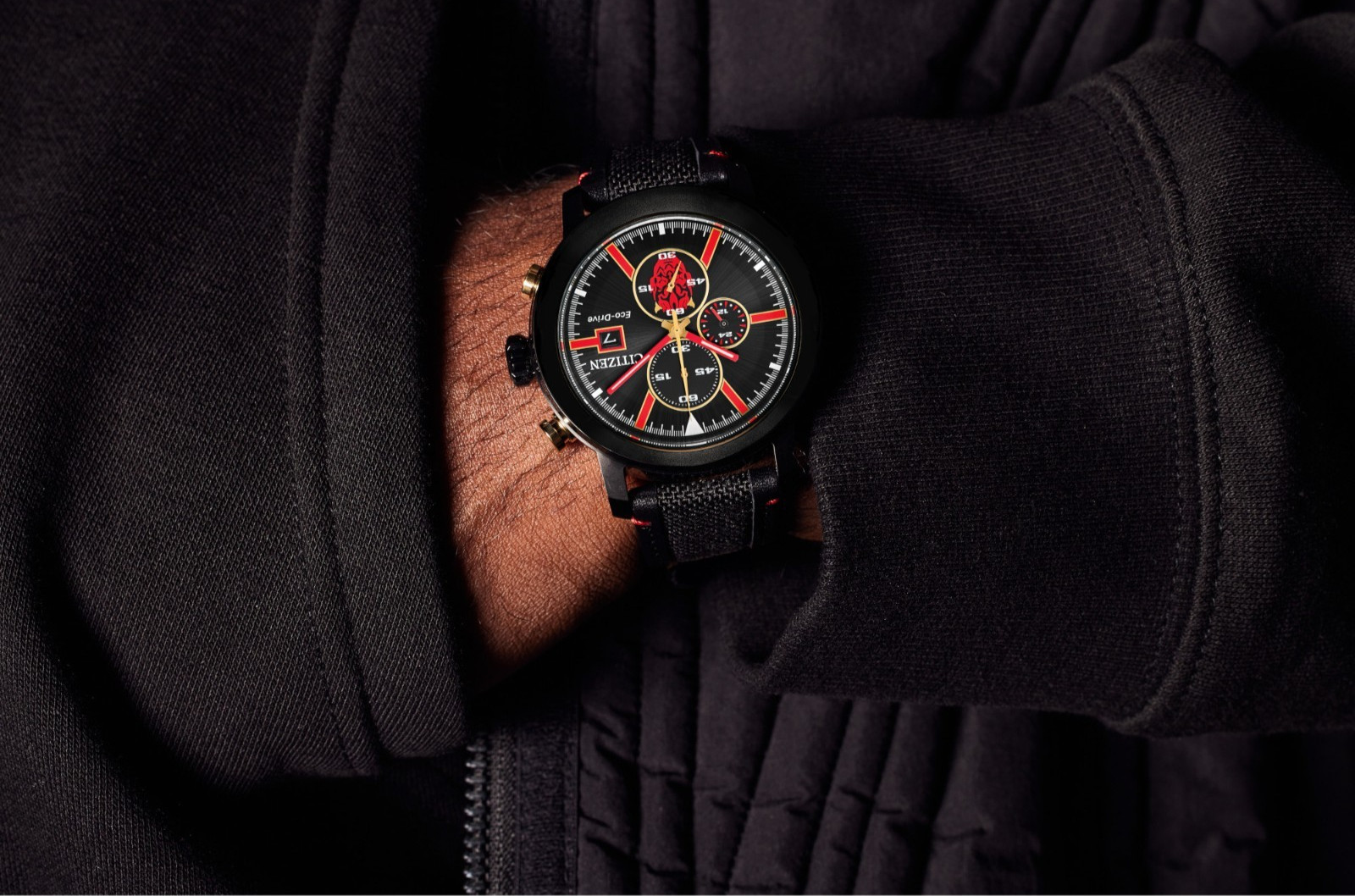 Citizen Men’s Darth Maul Chronograph Date Eco-Drive Black Watch 44MM CA0766-02W