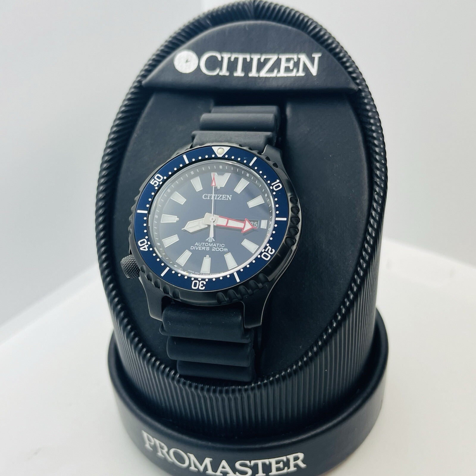 Citizen Promaster Men’s Automatic Diver Black Steel 45mm 20ATM Watch NY0158-09L