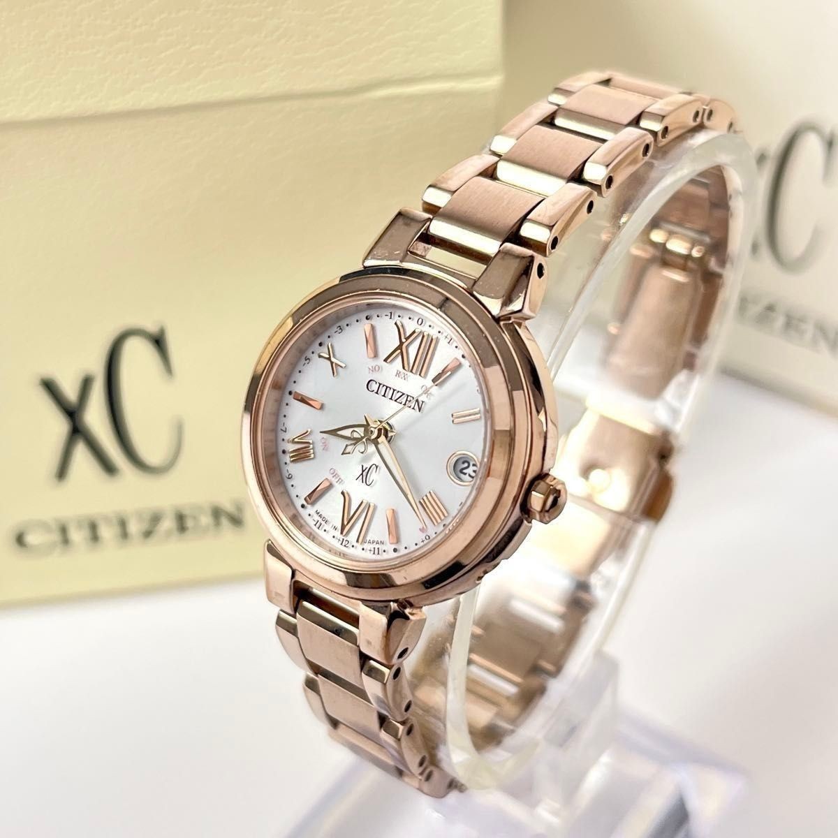 Working CITIZEN xC Citizen xC Sakura Wristwatch Solar Radio Solar XC ES9435 51A