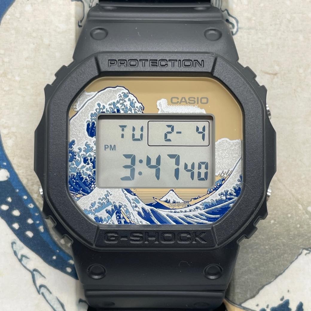 CASIO G-SHOCK DW-5600KHK24-1JR Katsushika Hokusai Fuji Japan Digital In Hand