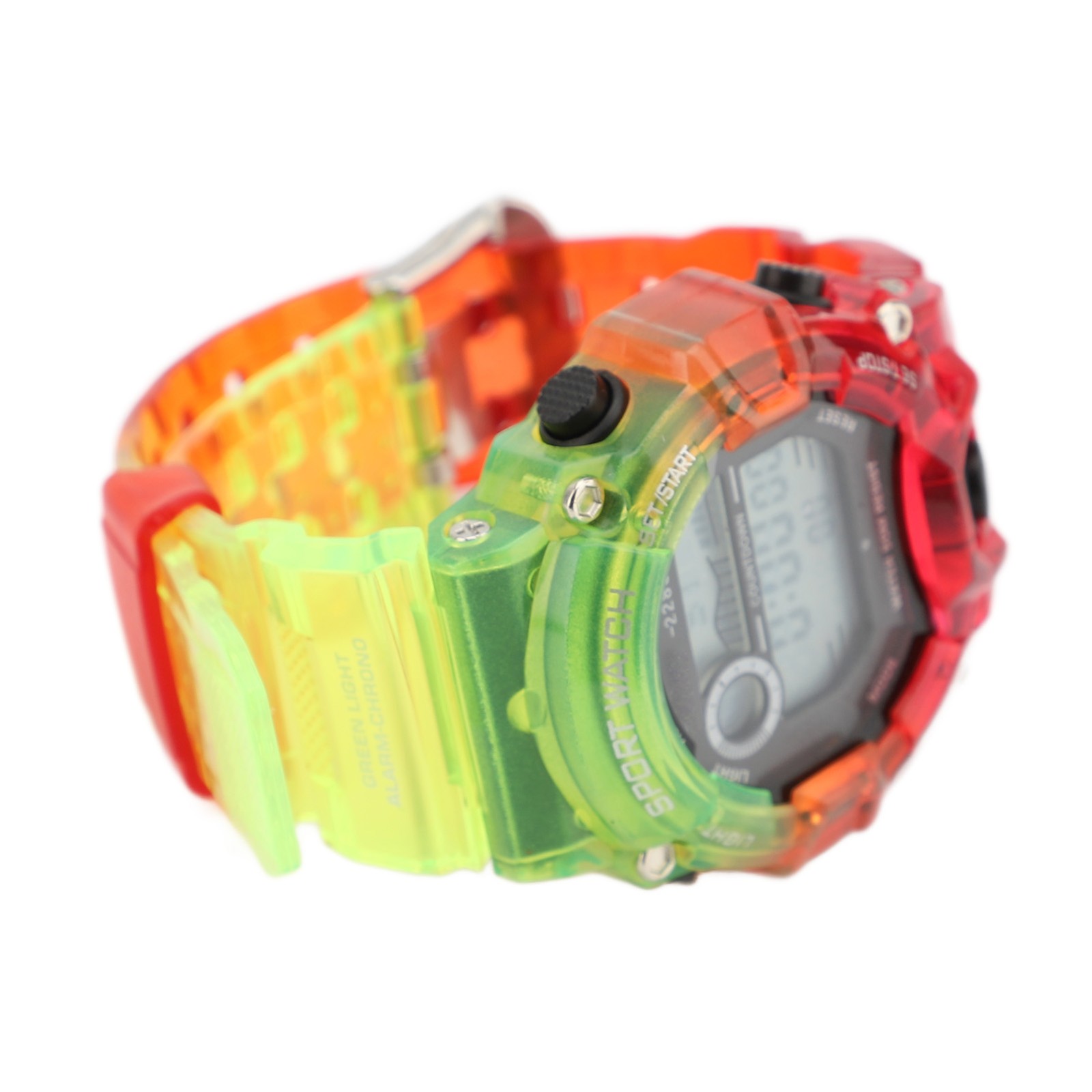 Digital Watch Luminous Round Water Proof Multifunction Countdown Electronic