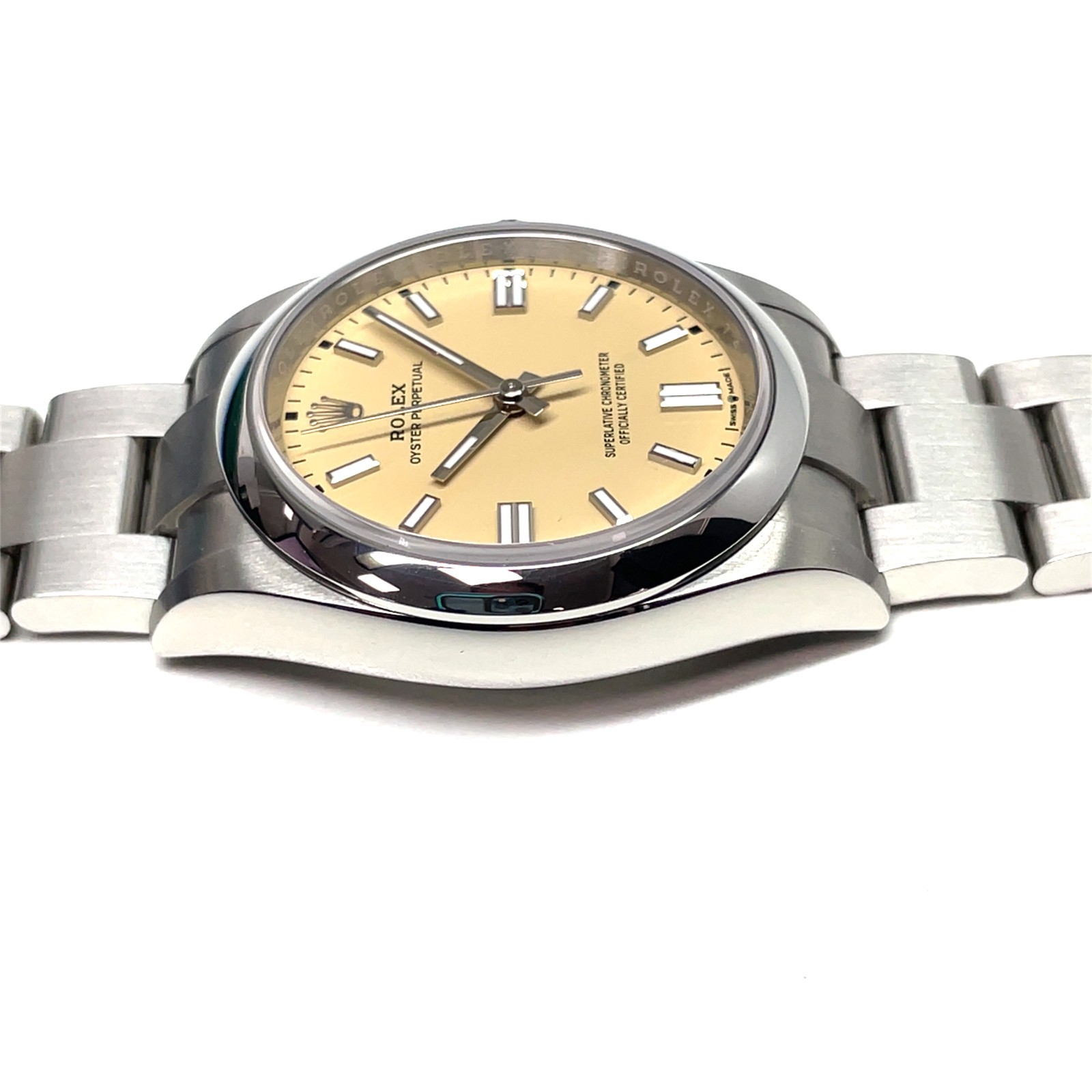 Rolex Oyster Perpetual Automatic 36mm Beige Dial Watch 126000 Oystersteel