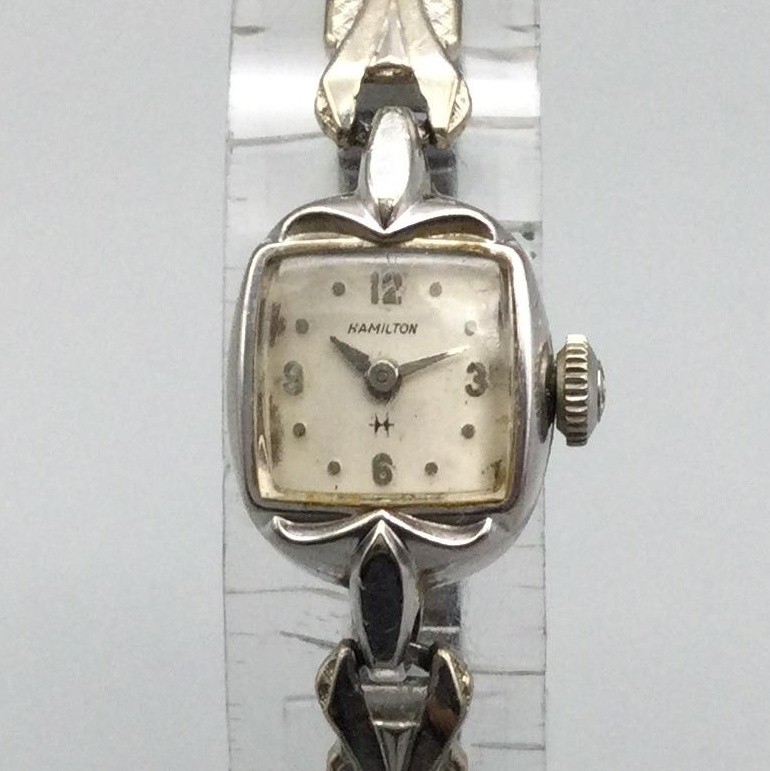 Vintage Hamilton Womens 10K RGP Watch 14mm Cream Dial Manual Dress Bracelet