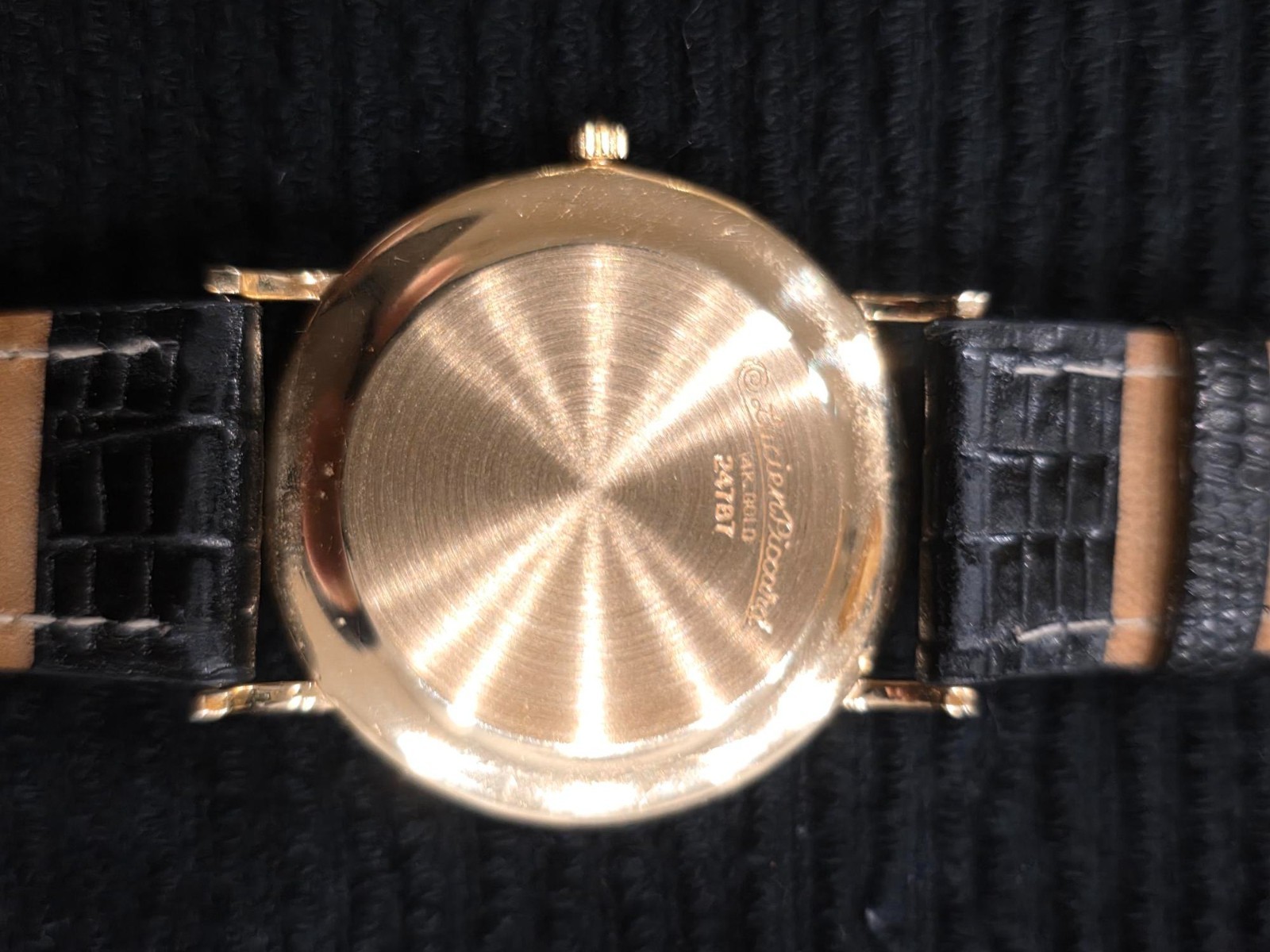 Lucien Piccard 24787 – 14K Solid Gold, Diamond 12O, Swiss Quartz, Pristine