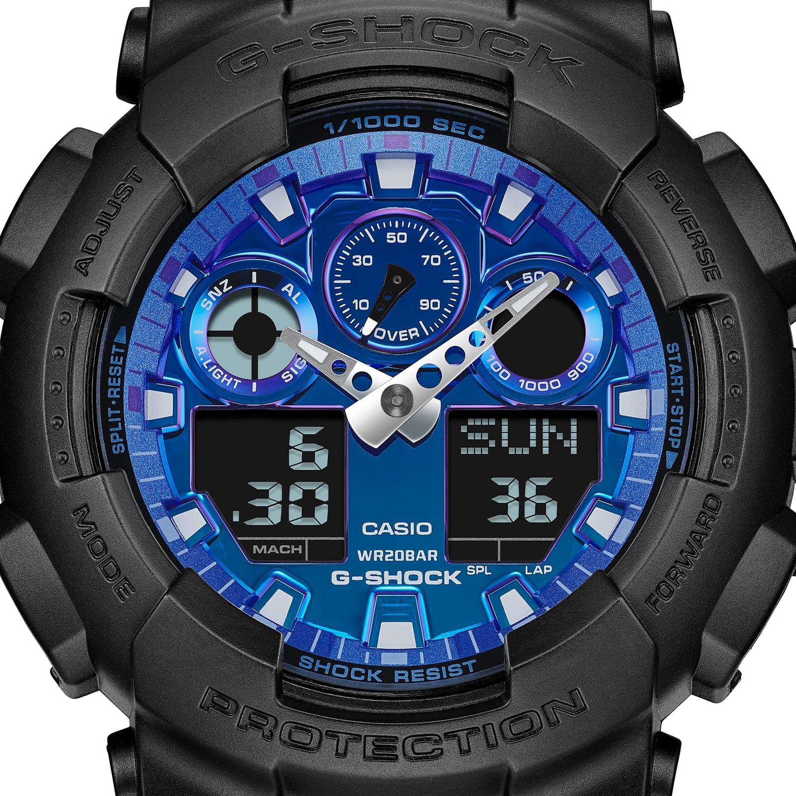 CASIO G-SHOCK GA-100FL-1AJF Flame inside Analog Digital Watch Big Case 51.2mm