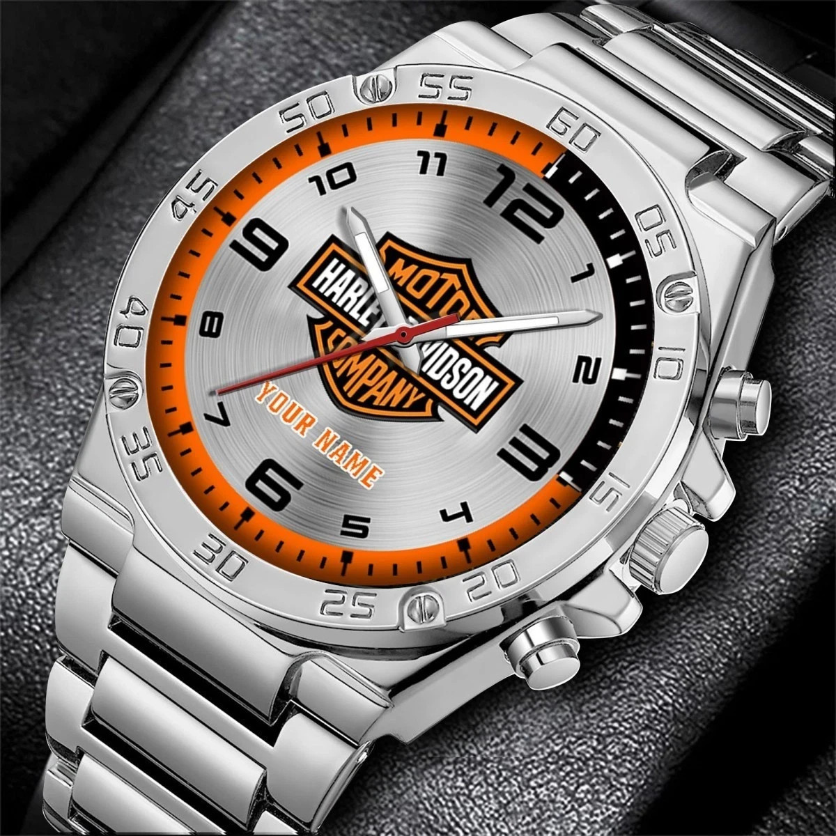 Personalized Harley Motor Davidsonn Racing Gentleman Stainless Steel Watch Gift