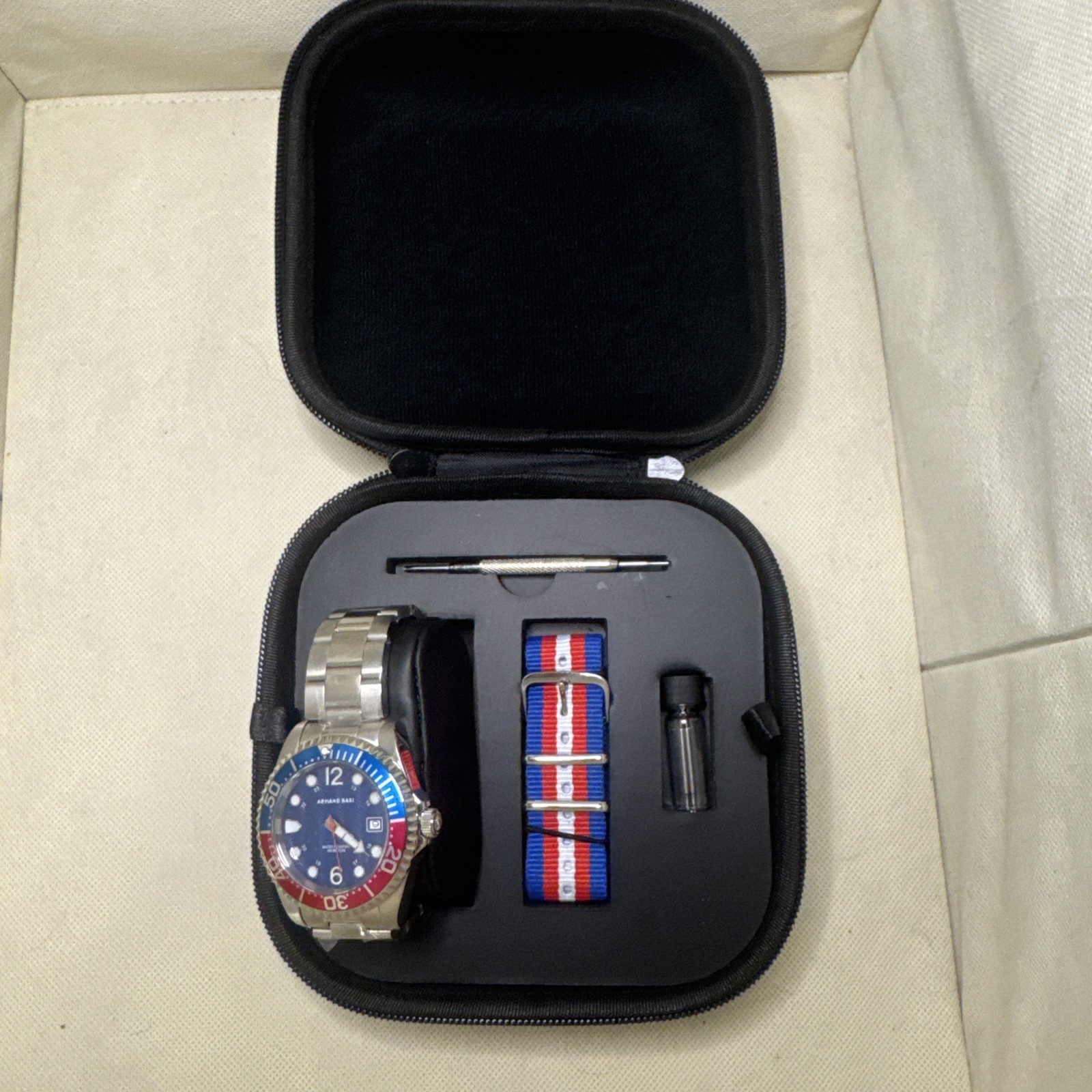 Armand Basi Rocket Automatic Men’s Watch – Blue Wave Dial Pepsi Bezel NH35