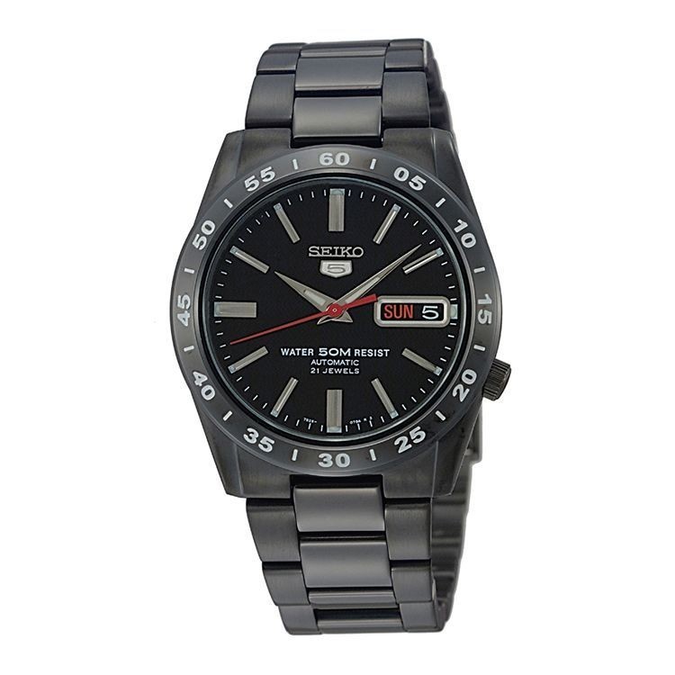 SEIKO SNKE03K1 Seiko 5 Reimport Model Watch Man Black Lightning All Black NEW