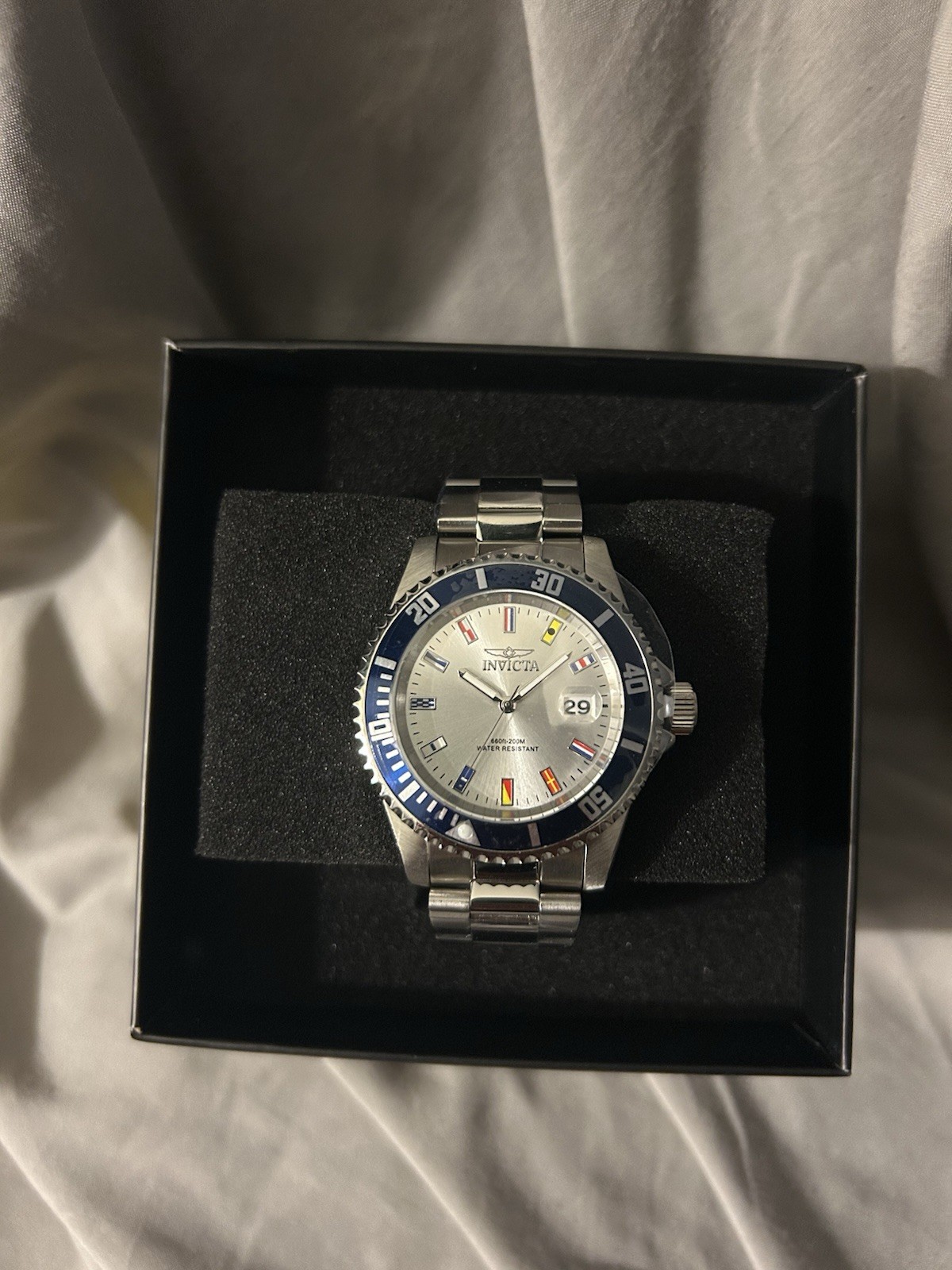 Invicta Pro Diver Men’s 40mm Watch Model #49885 – Features Nautical Signal Flags