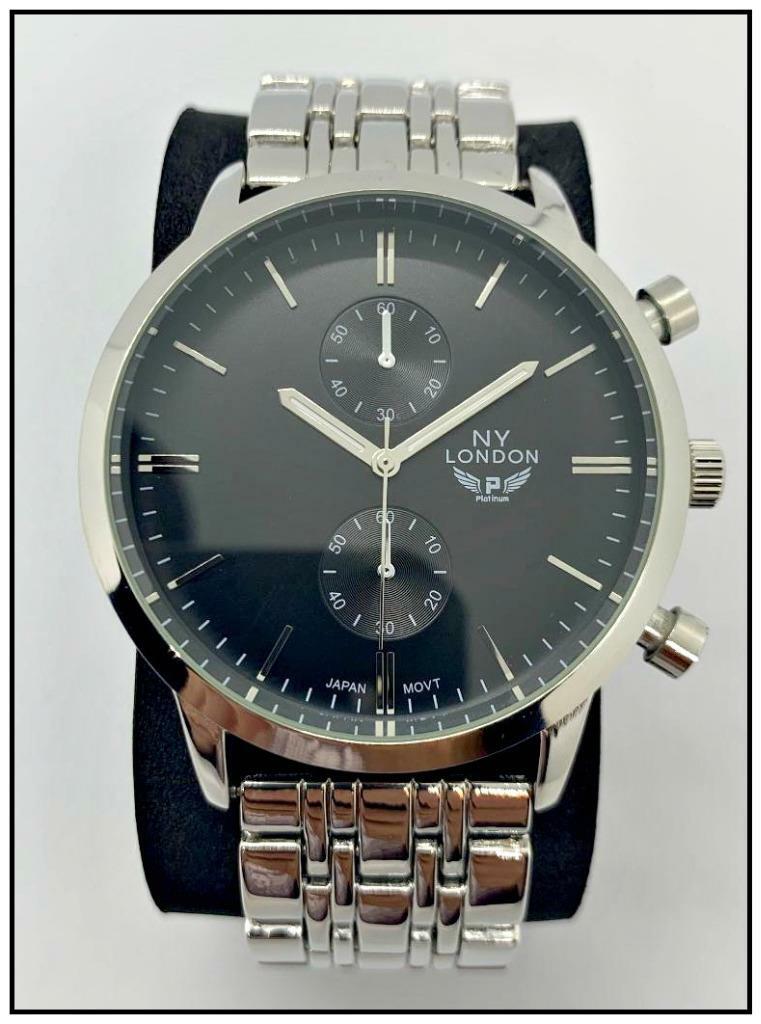 Men’s CLASSY ELEGANT DIVER Round Silver LUXURY Designer Fashion WRIST WATCH 47mm