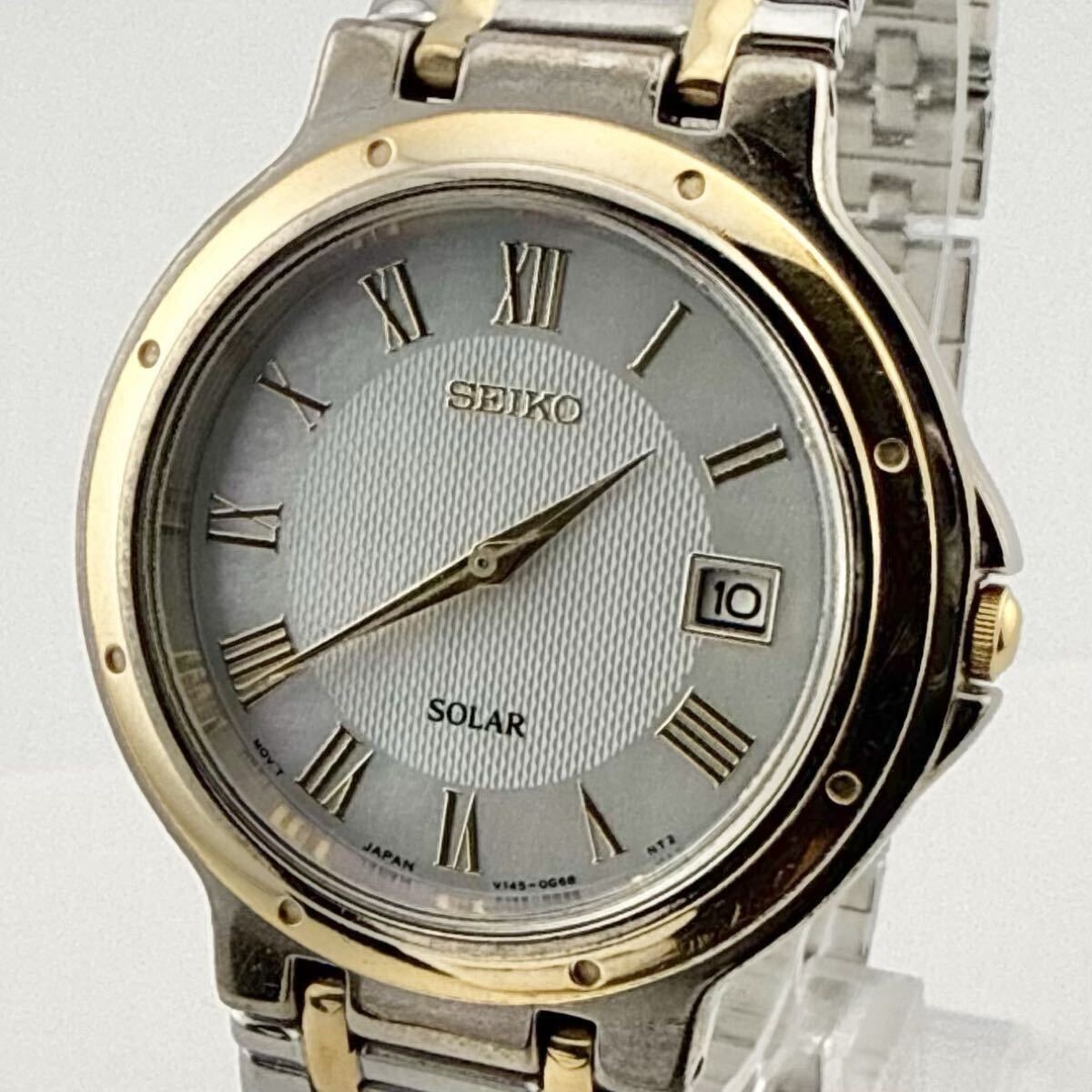 SEIKO V145-0D40 Solar Wristwatch Men Mens 16.0cm/6.3in