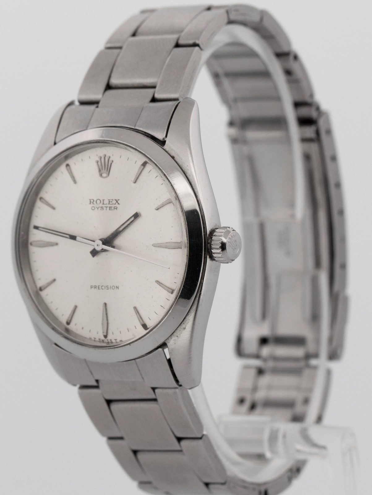 Rolex Oyster Precision SILVER Stainless Steel 36mm Oyster 6424 Watch