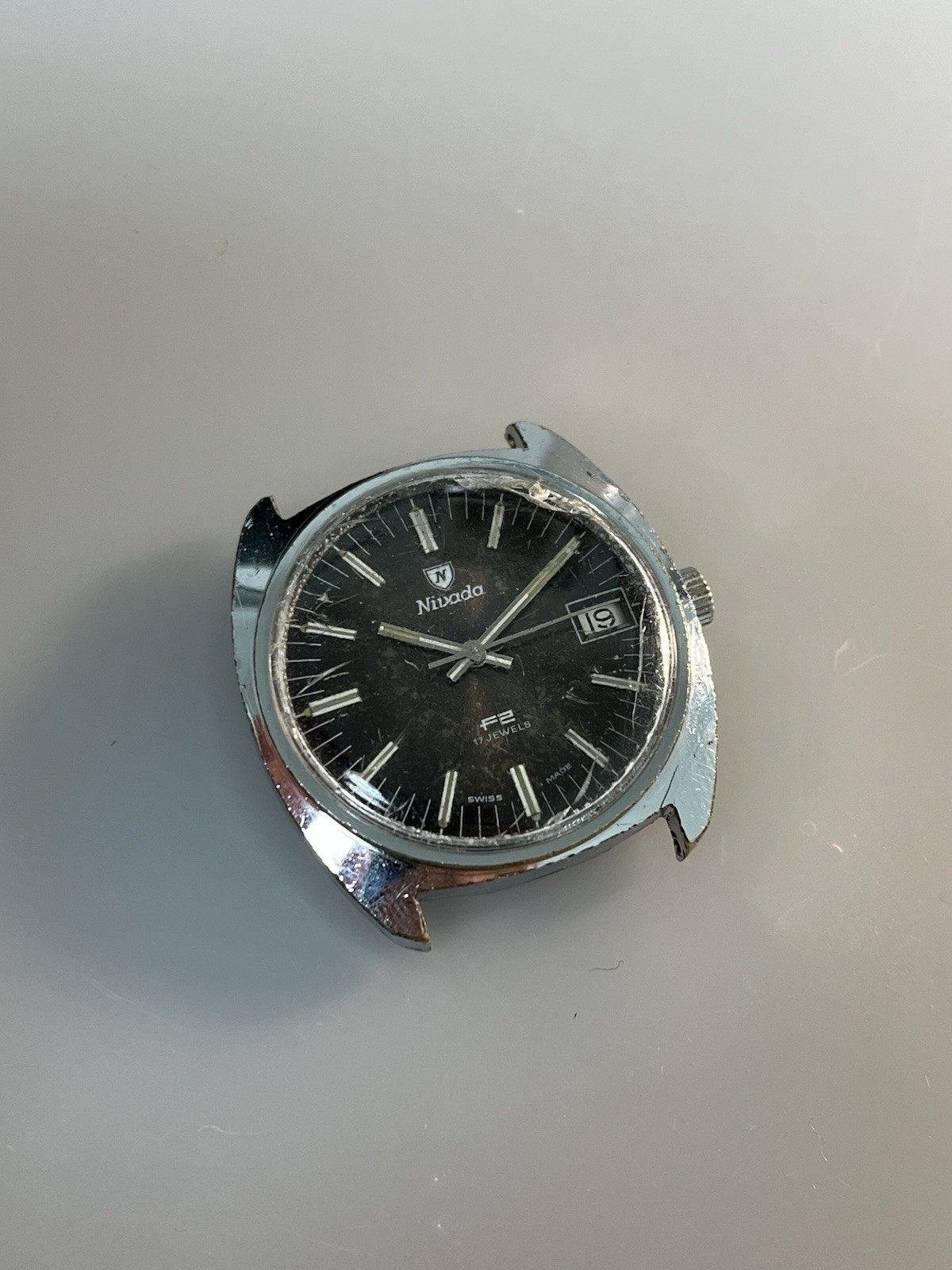 Nivada Grenchen F2 – Manual Wind – Brown/Bronze Dial Patina – Vintage