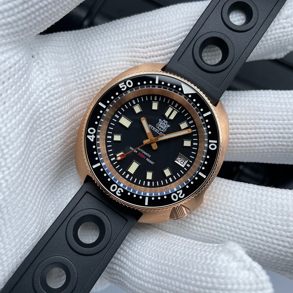 Steeldive SD1970, 6105 Turtle Captain Willard, NH35, Sapphire, Diving, Bronze V2