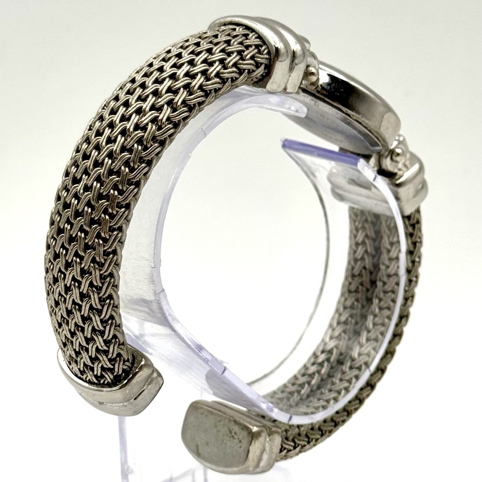 O’ -One Watch Silver Bangle Cuff MOP Dial Vintage Fashion Quartz Japan Movement