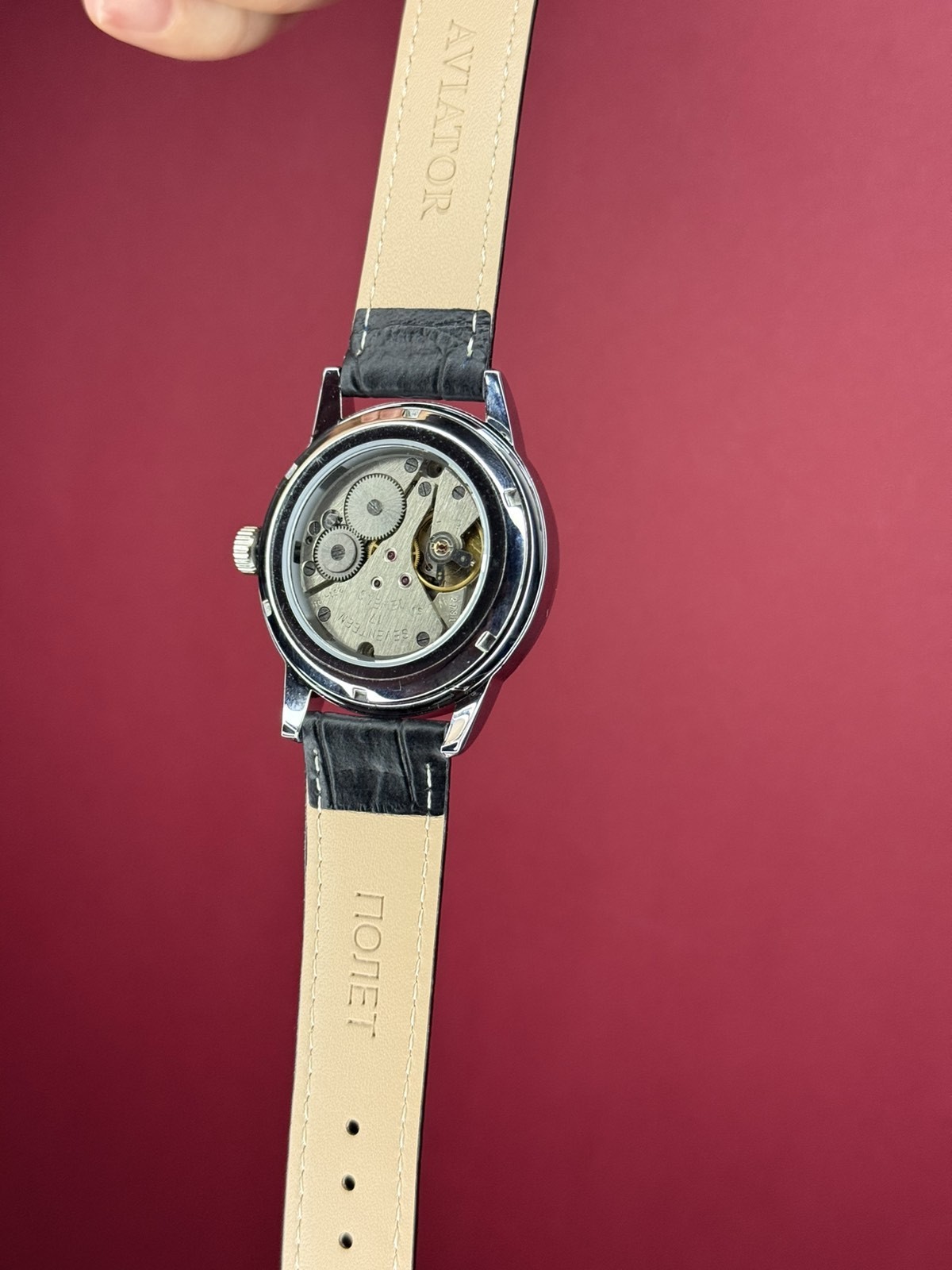 Aviator Watch Mechanical Pilot Soviet USSR Military Calendar Men Day Raketa