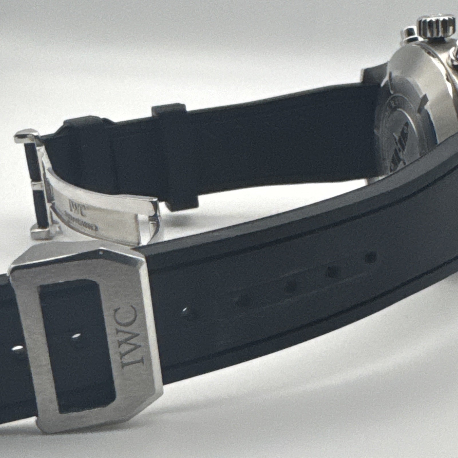 IWC Spitfire Flyback Chronograph IW387802 41mm Grey Dial Rubber Strap