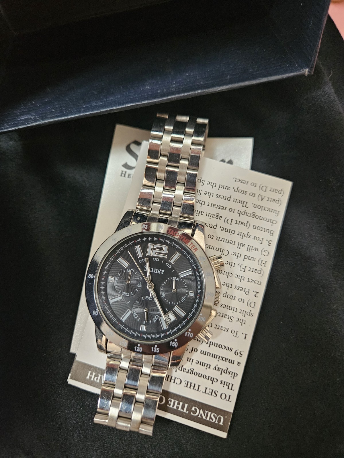 Stauer Jet-Setter Chronograph Watch New in original box with papers