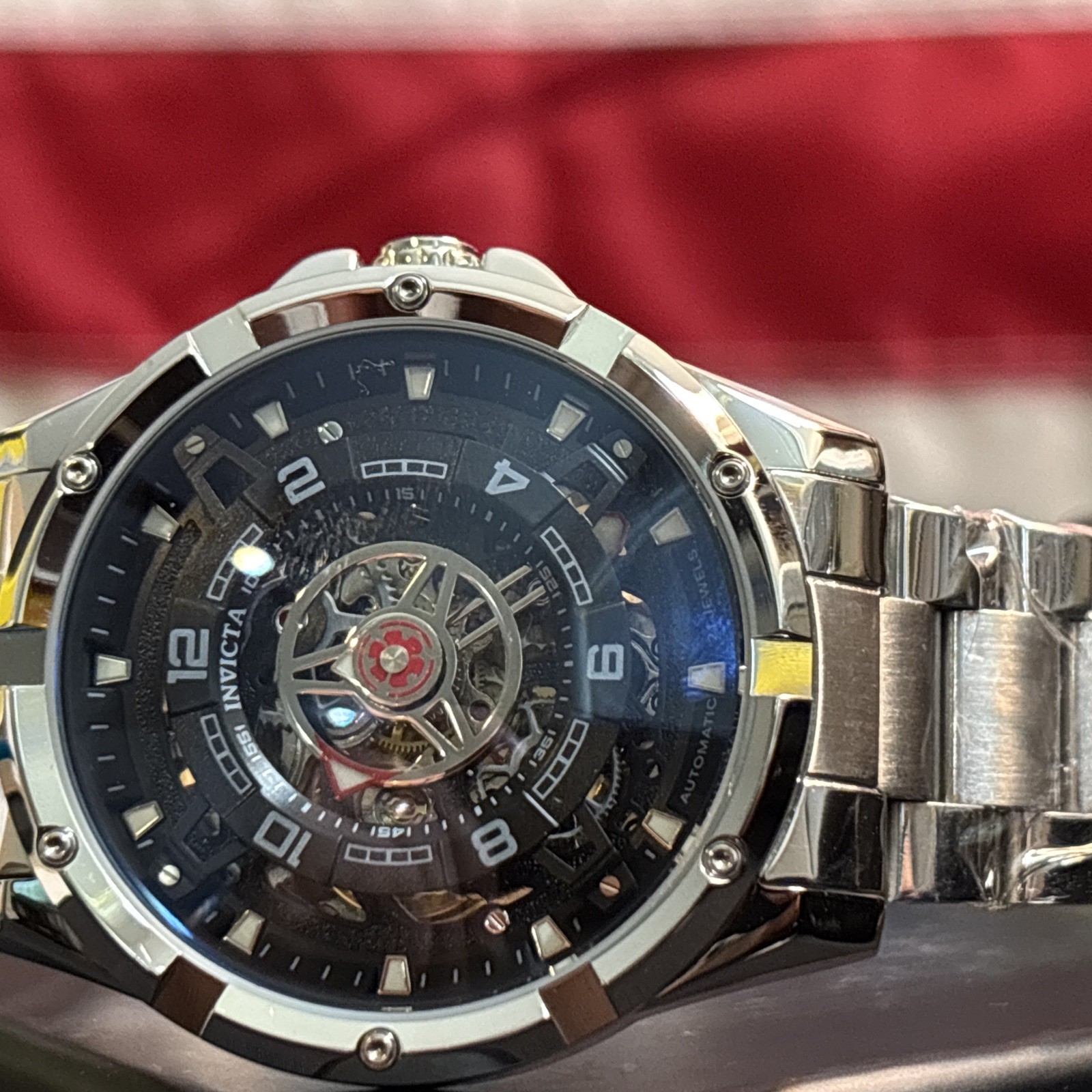 Invicta Racing Interpoint Automatic 43.5mm SS Mens Skeleton Watch 70082