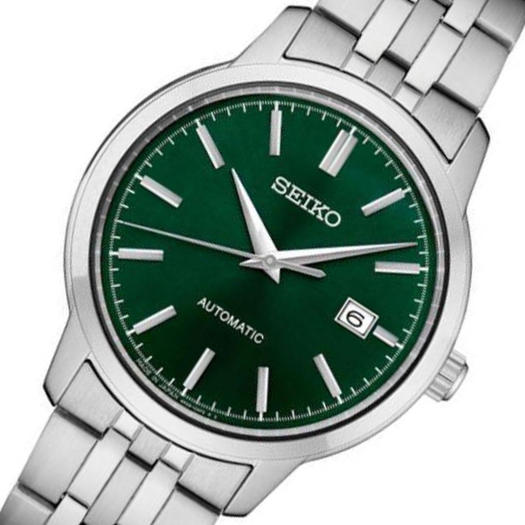Seiko SRPH89 Essentials Collection Automatic Men’s Watch Green Sunray Dial 100M