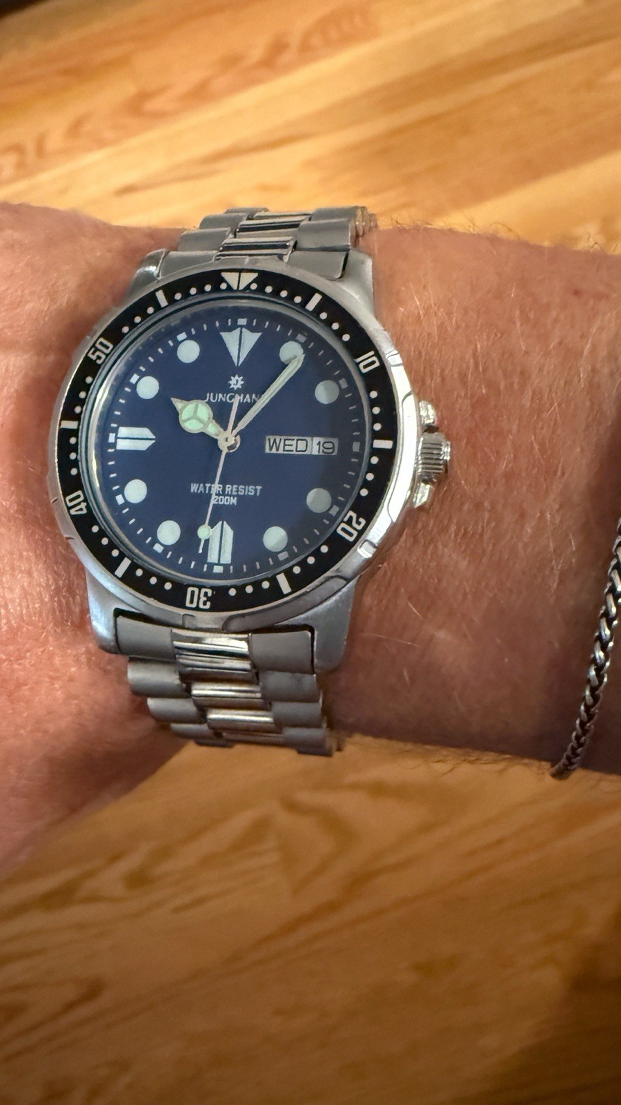 Junghans Dive Watch Blue Dial Stainless Steel Quartz movement