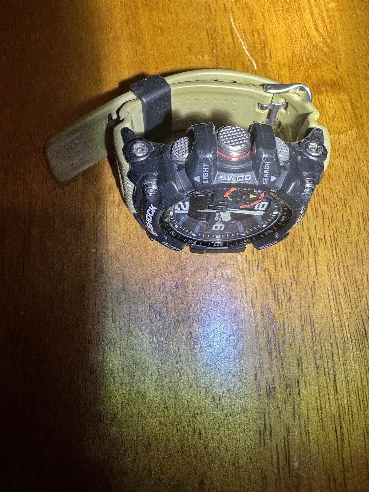 Casio G-SHOCK Mudmaster Analog-Digital Quartz 200m 55mm Beige Resin Strap