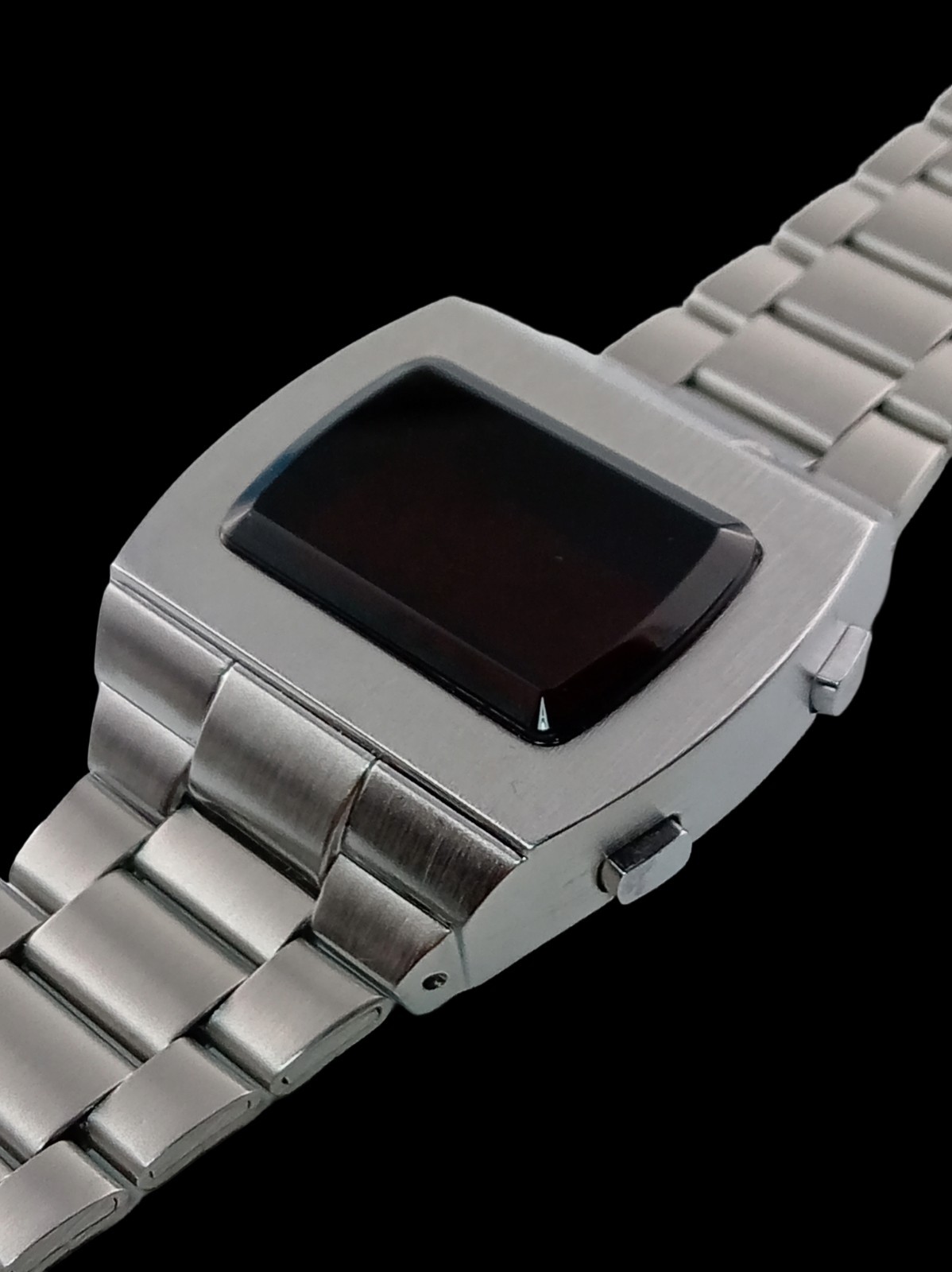 ELVIS WATCH 2 1970s Old Vintage Style LED LCD DIGITAL Rare Retro Watch P1 SILVER