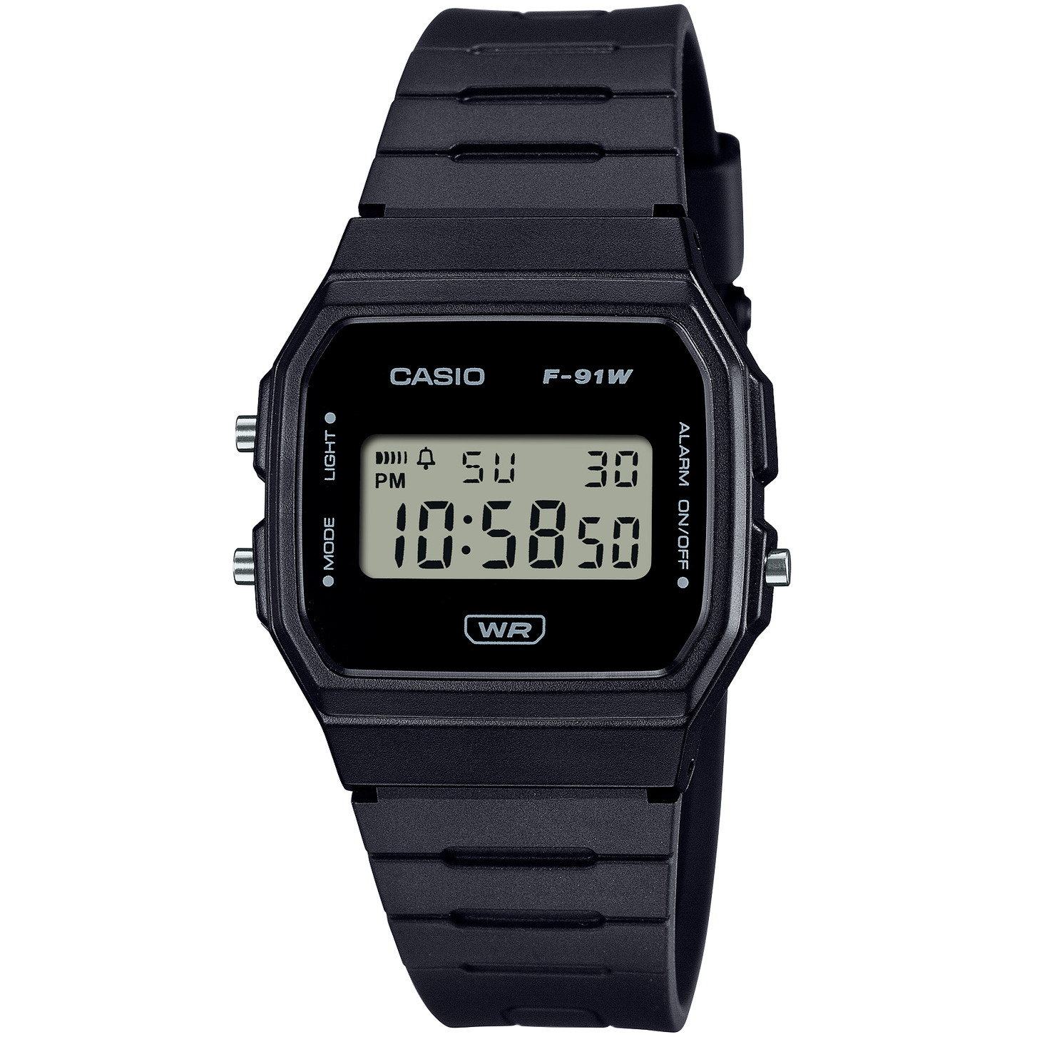 CASIO CLASSIC F-91WB-1AJF Digital Quartz Watch All Black 35.2mm