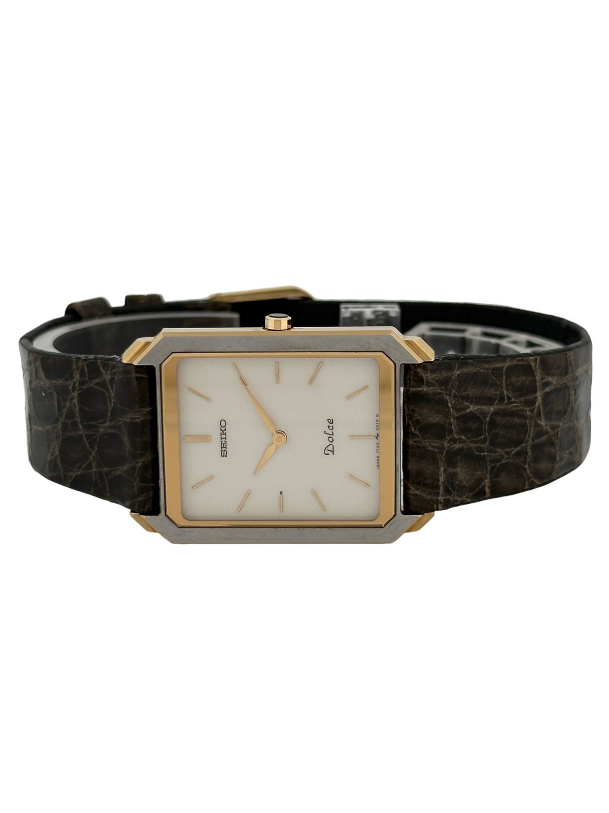 Seiko Dolce 7740-5010 Quartz Tungsten Carbide Watch Box & Papers Pre-owned
