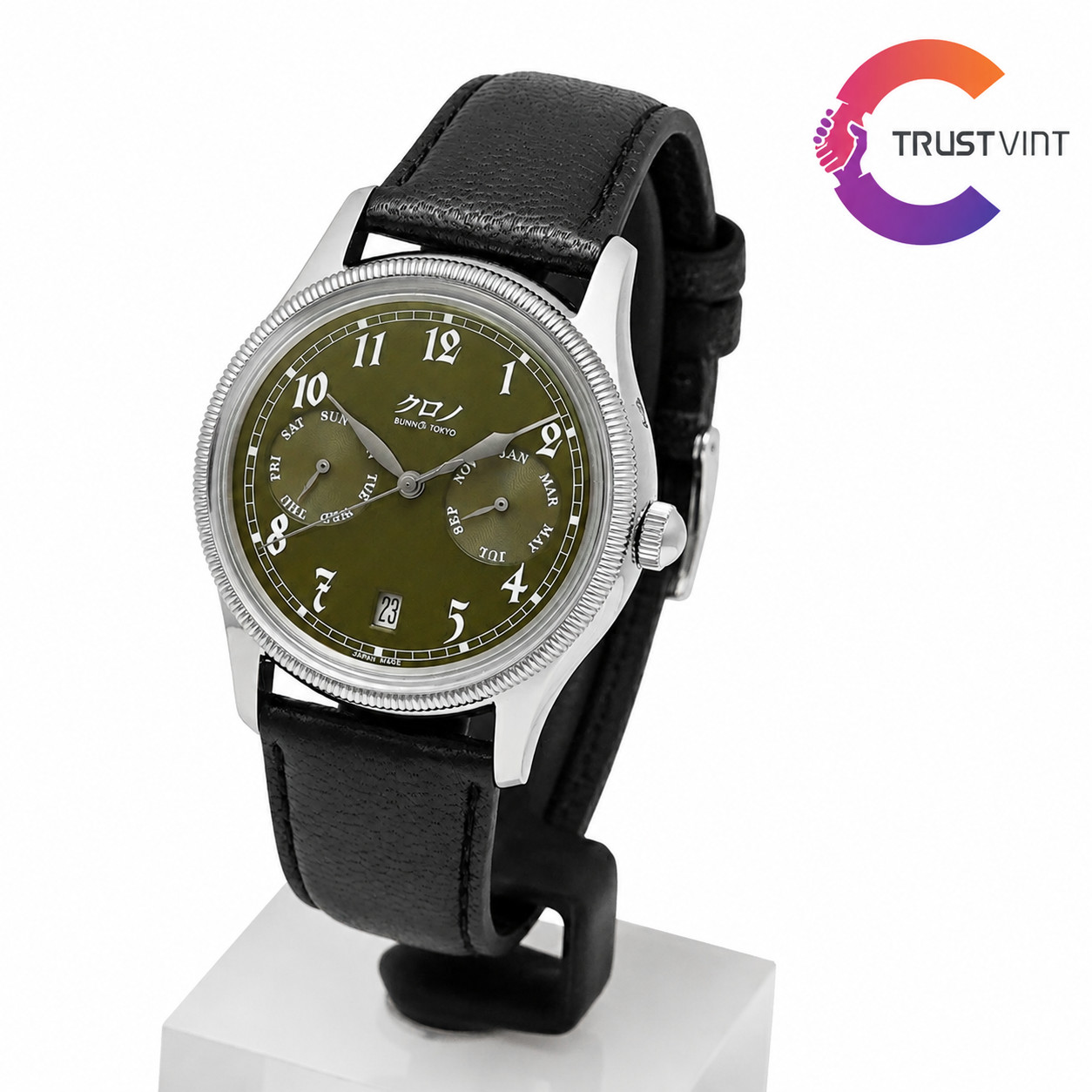 KURONO TOKYO Calendrier Type 1 Green Triple Calendar Ref CL001L Automatic Watch