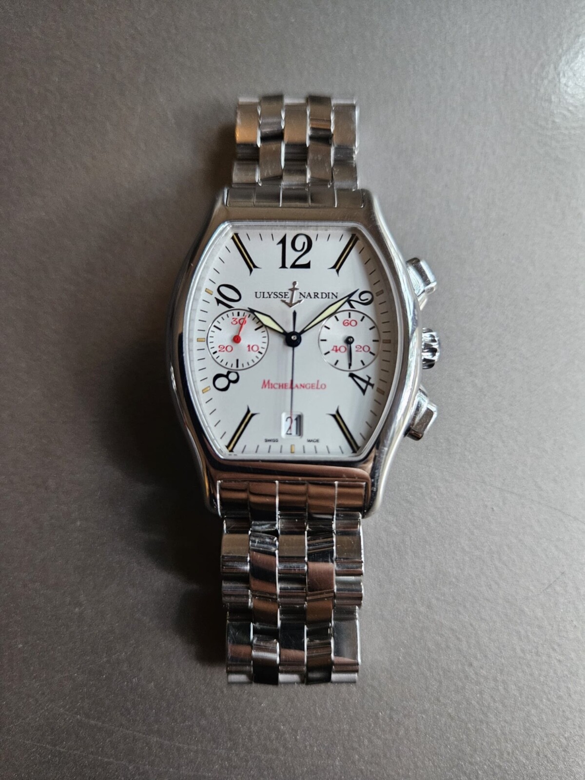 Ulysee Nardin Michelangelo Chronograph on Bracelet; Versatile + Gorgeous + Rare!