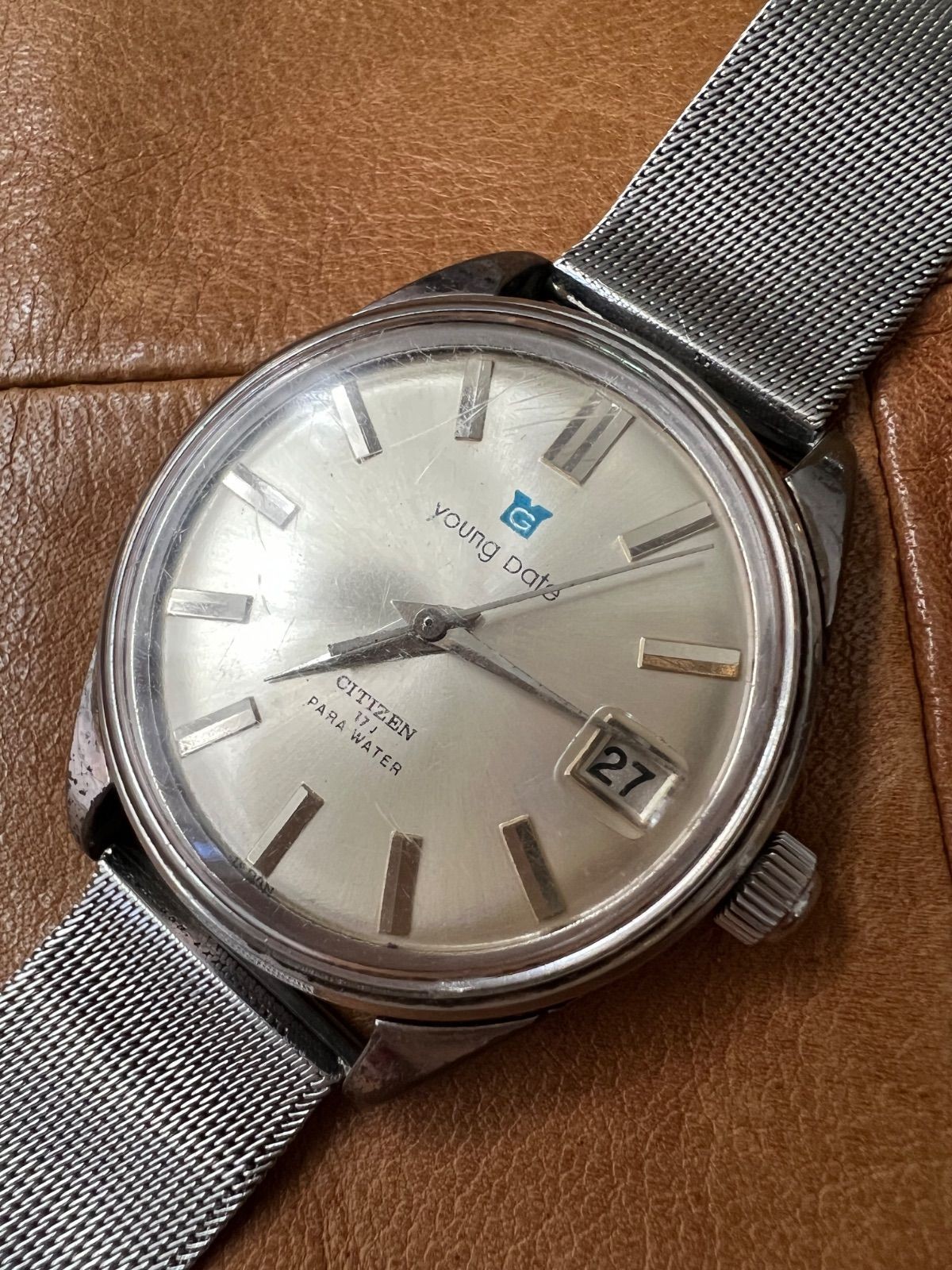 Citizen Young Date Manual Wind Antique Watch, Mens wrist 20cm/7.9in