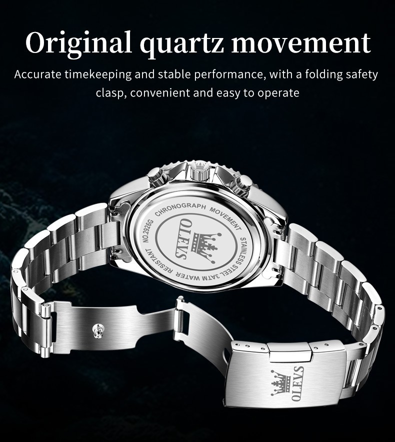 OLEVS 2926 Luminous 3ATM Waterproof Man Present Japan Movement Quartz Watch