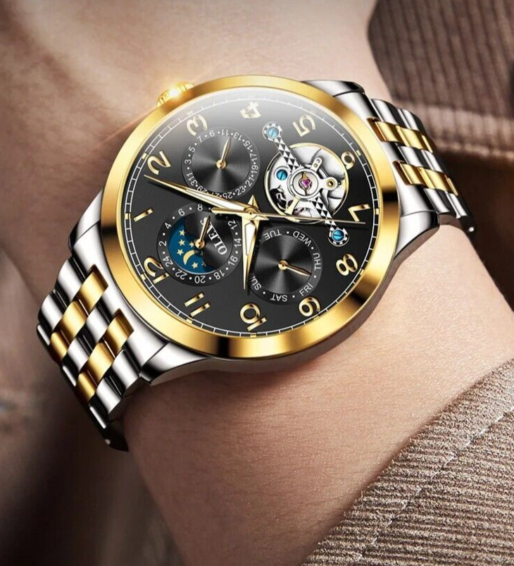 OLEVS Automatic Mechanical Waterproof Luxury Watch Date Men’s Wristwatch