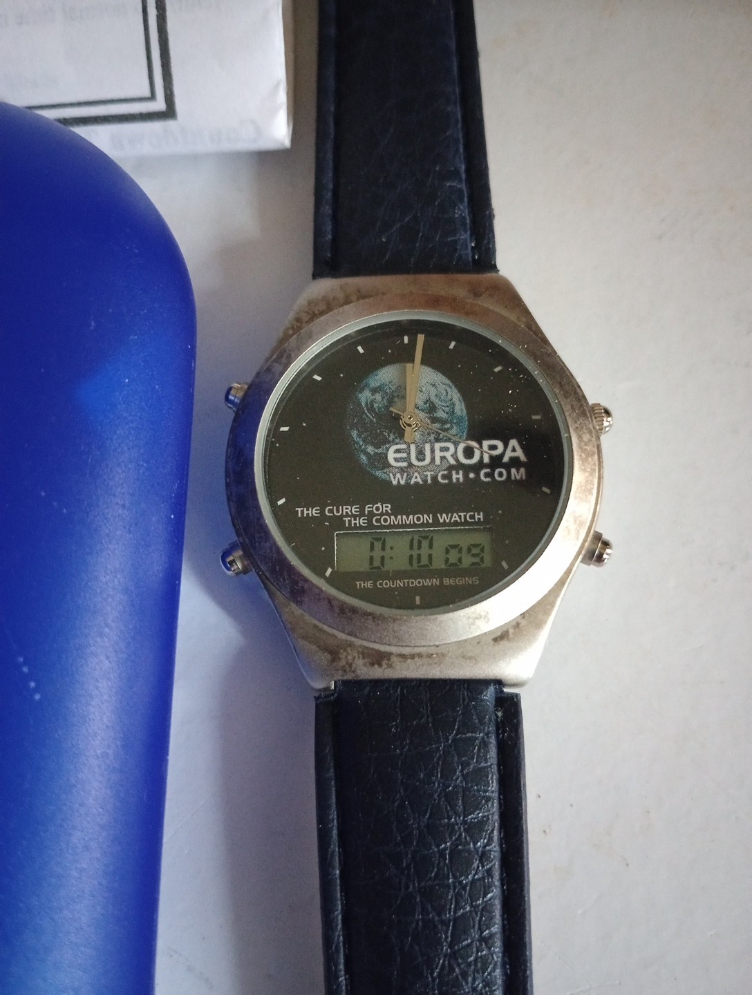 Europa Quartz Watch Men Analog Target Date Countdown Watch New Battery