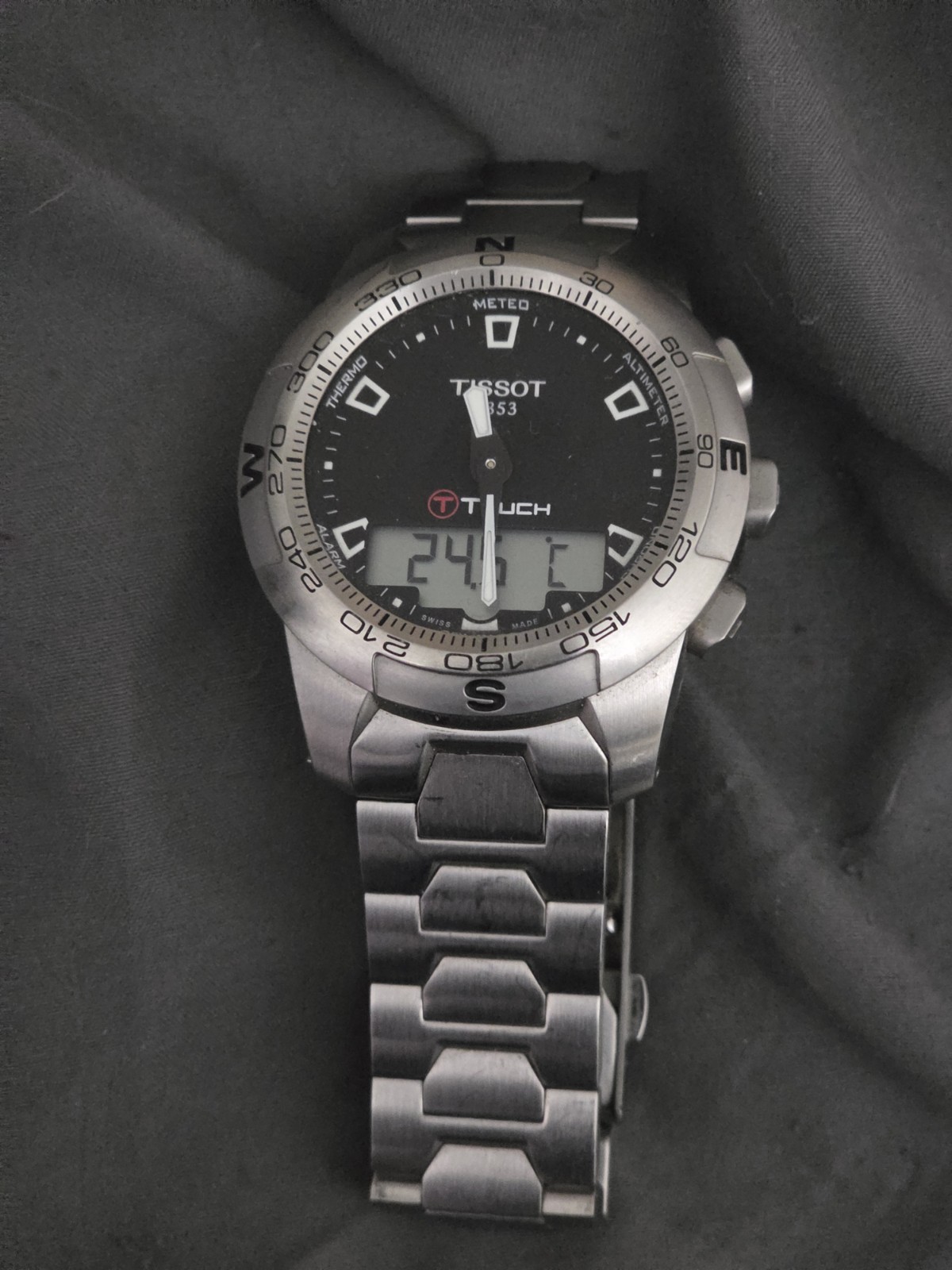 Tissot T-Touch Men’s Stainless Steel Wristwatch Sapphire Crystal Compass