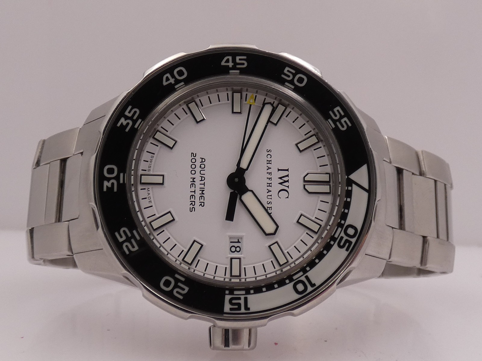 IWC AQUATIMER AUTOMATIC 2000m IW3568 WITH PAPERS YEAR 2019 STEEL BRACELET WATCH