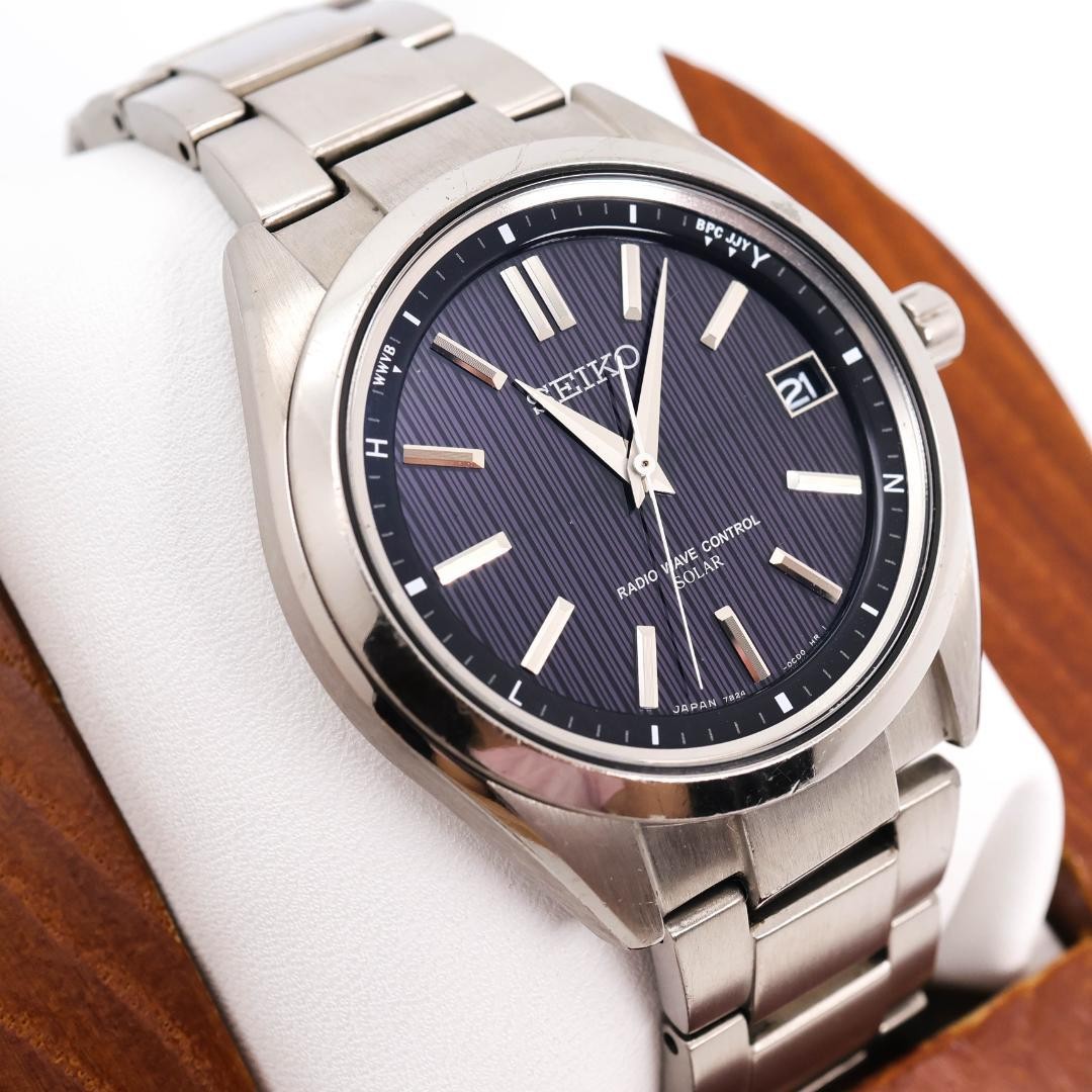 SEIKO Brightz 7B24-0BH0 Radio Solar Titanium Watch