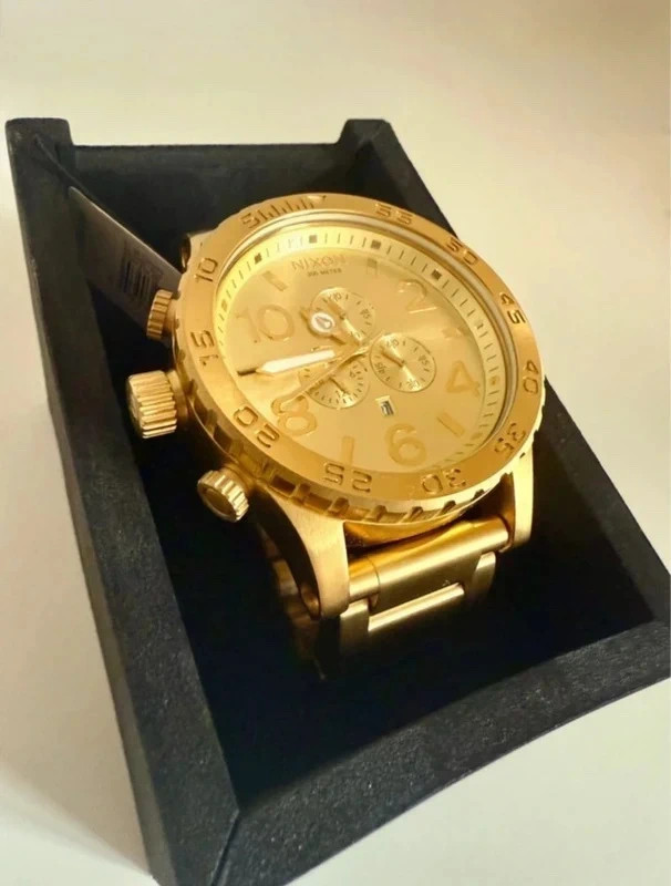 Nixon The 51-30 Gold Chronograph Watch