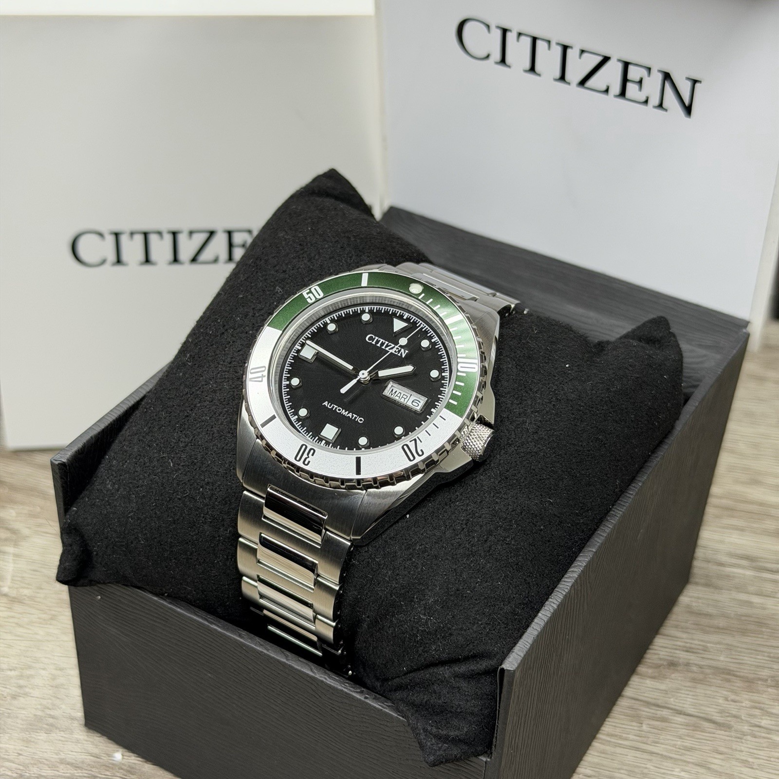 NEW✅AUTOMATIC✅ Citizen Day Date Black Dial Steel Men’s Watch NH7531-50E $675