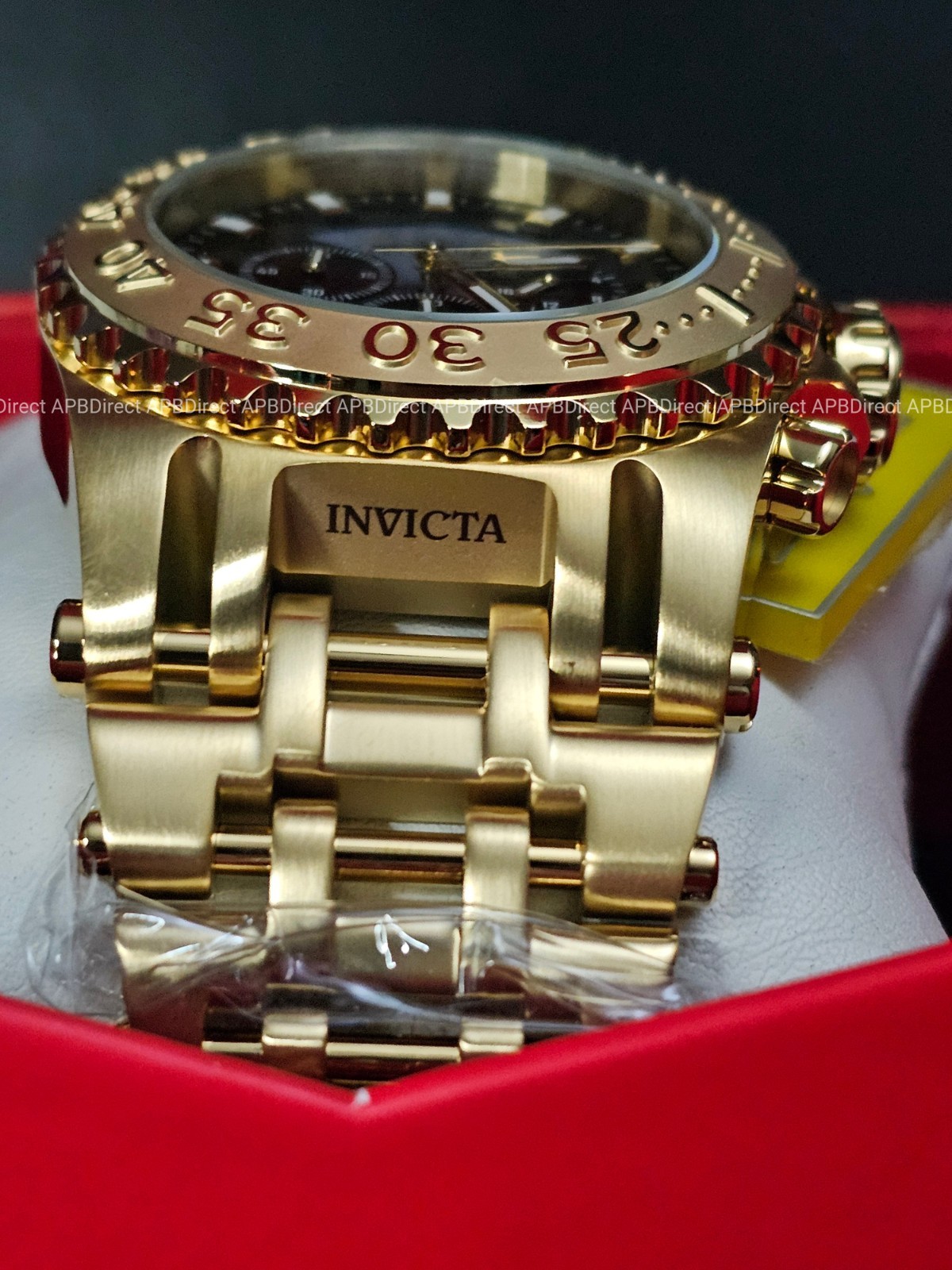 Invicta – CHAOS – Coalition Forces Gold Plated SS – 50mm Chronograph Mens Watch