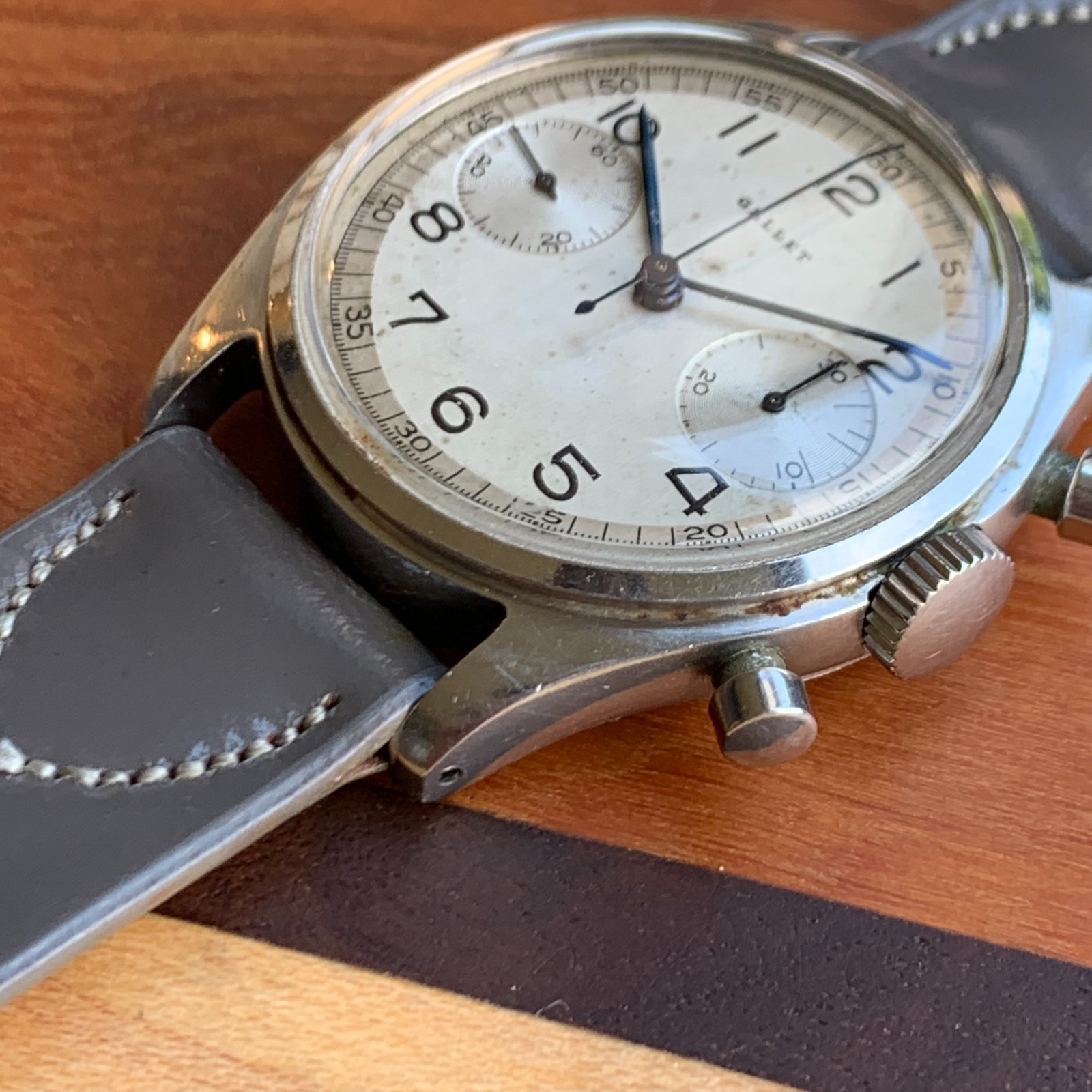 Vintage Gallet Multichron 30 – Stainless Steel 36mm Waterproof Chronograph