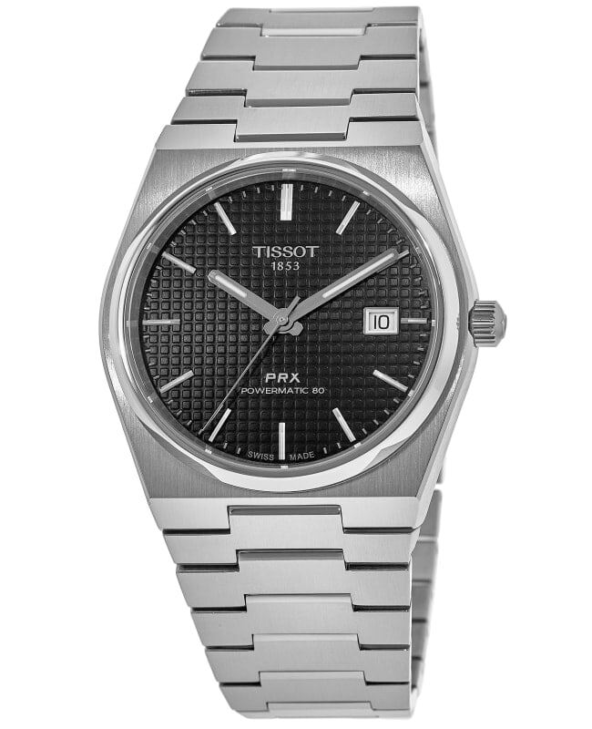 New Tissot PRX Powermatic 80 Black Dial Steel Men’s Watch T137.407.11.051.00